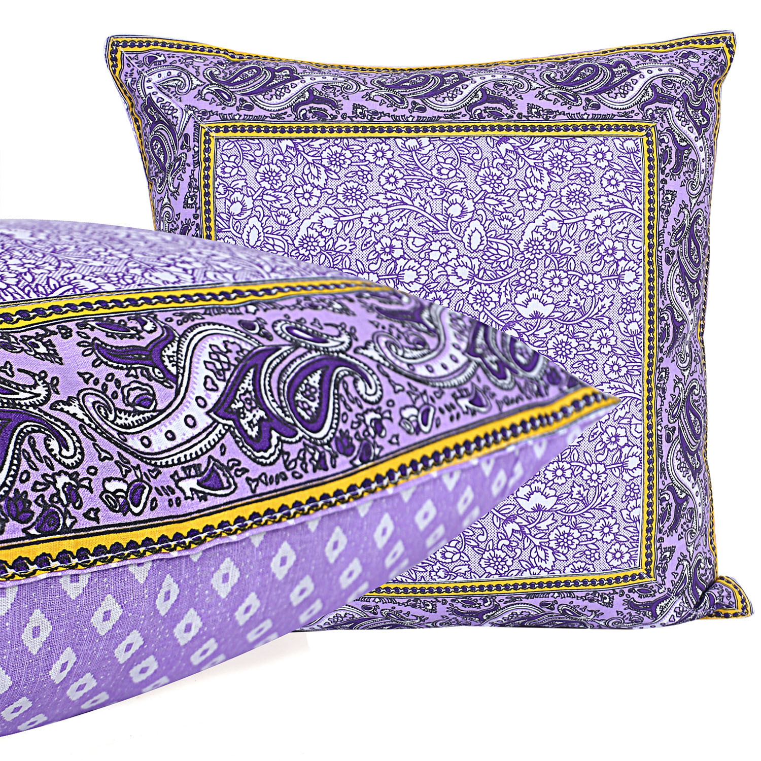 Kuber Industries Cushion Cover|Ractangle Cushion Covers|Sofa Cushion Covers|Cushion Covers 16 inch x 16 inch|Cushion Cover Set of 5 (Purple)
