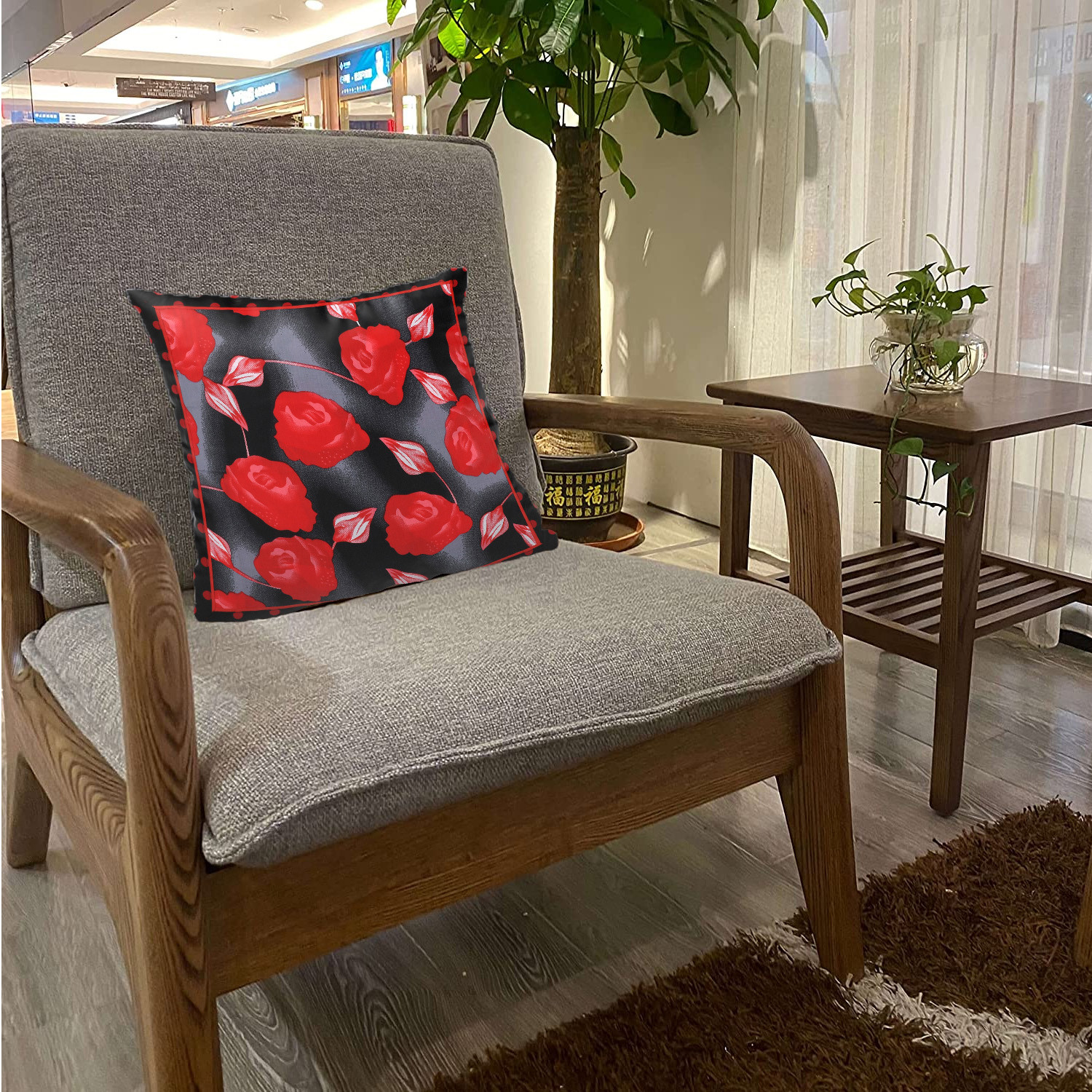 Kuber Industries Cushion Cover|Ractangle Cushion Covers|Sofa Cushion Covers|Cushion Covers 16 inch x 16 inch|Cushion Cover Set of 5|RED