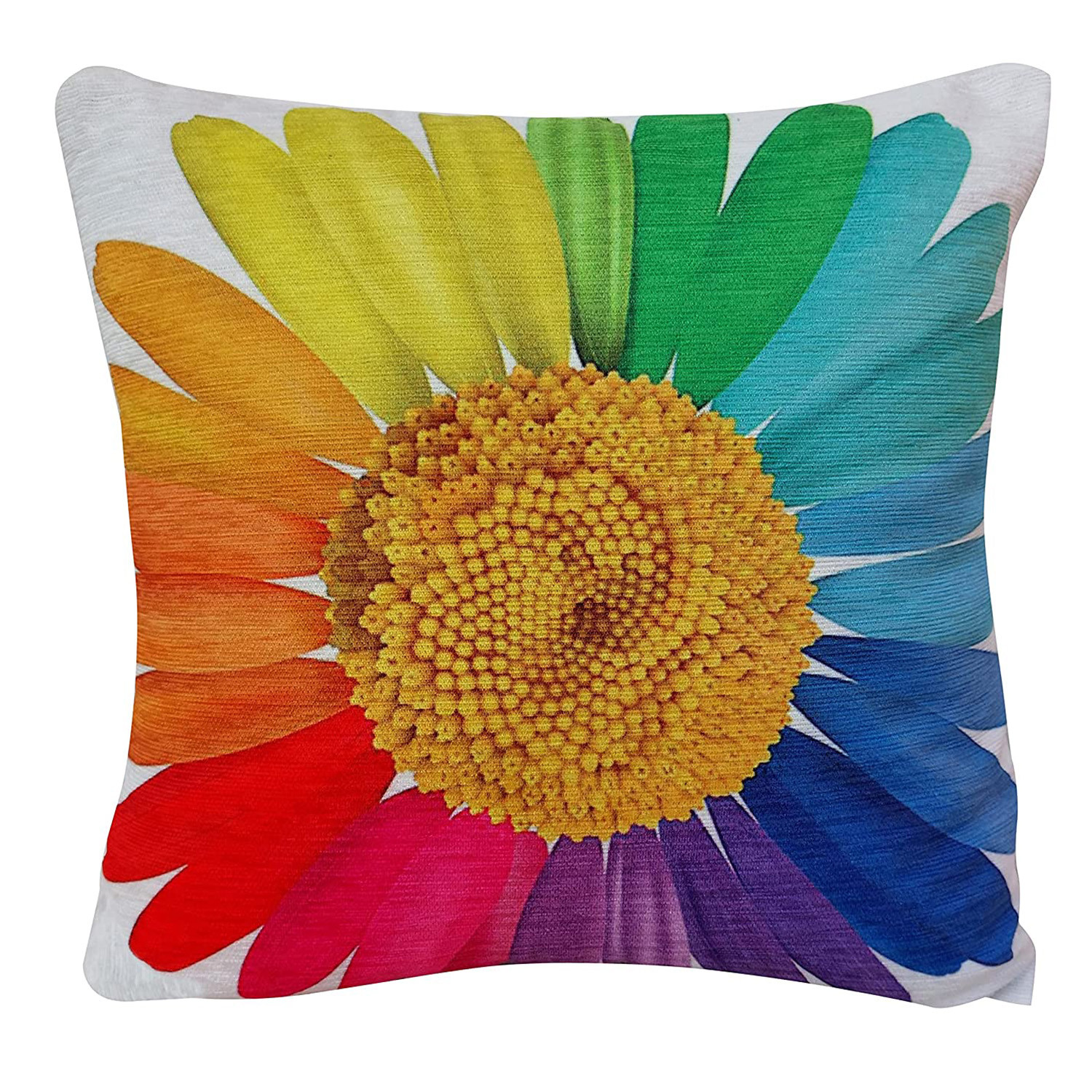 Kuber Industries Cushion Cover|Ractangle Cushion Covers|Sofa Cushion Covers|Cushion Covers 16 inch x 16 inch|Cushion Cover Set of 5|WHITE