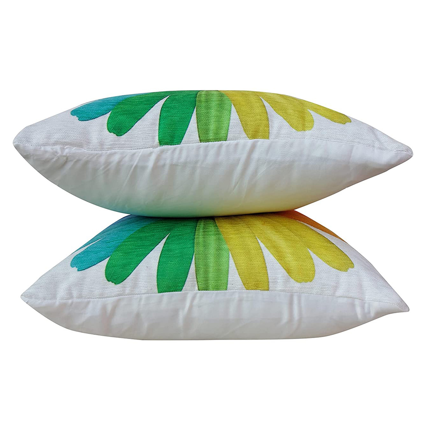 Kuber Industries Cushion Cover|Ractangle Cushion Covers|Sofa Cushion Covers|Cushion Covers 16 inch x 16 inch|Cushion Cover Set of 5|WHITE