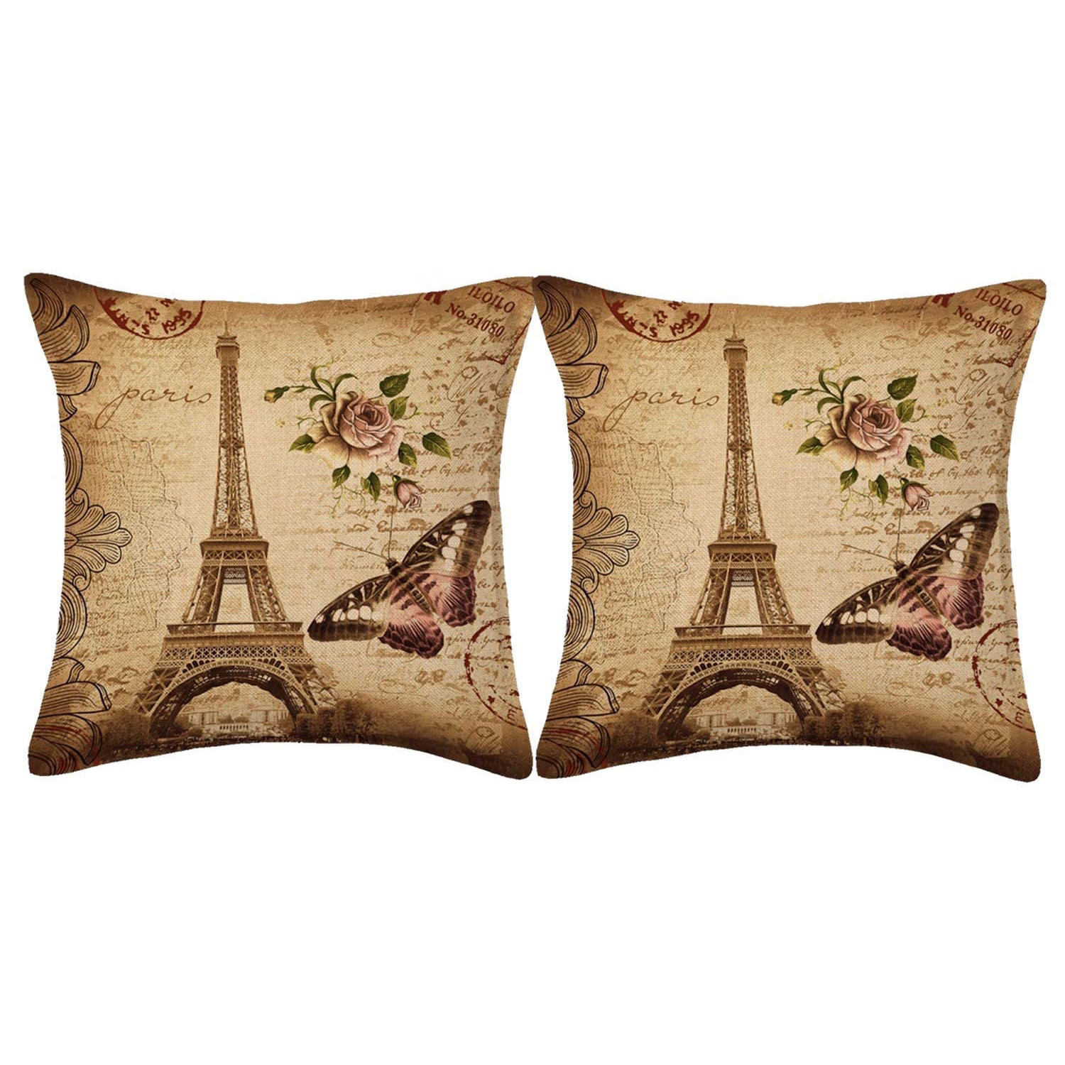 Kuber Industries Cushion Cover|Ractangle Cushion Covers|Sofa Cushion Covers|Cushion Covers 16 inch x 16 inch|Cushion Cover Set of 5 (Brown)