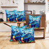 Kuber Industries Cushion Cover|Ractangle Cushion Covers|Sofa Cushion Covers|Cushion Covers 16 inch x 16 inch|Cushion Cover Set of 5 (Blue)