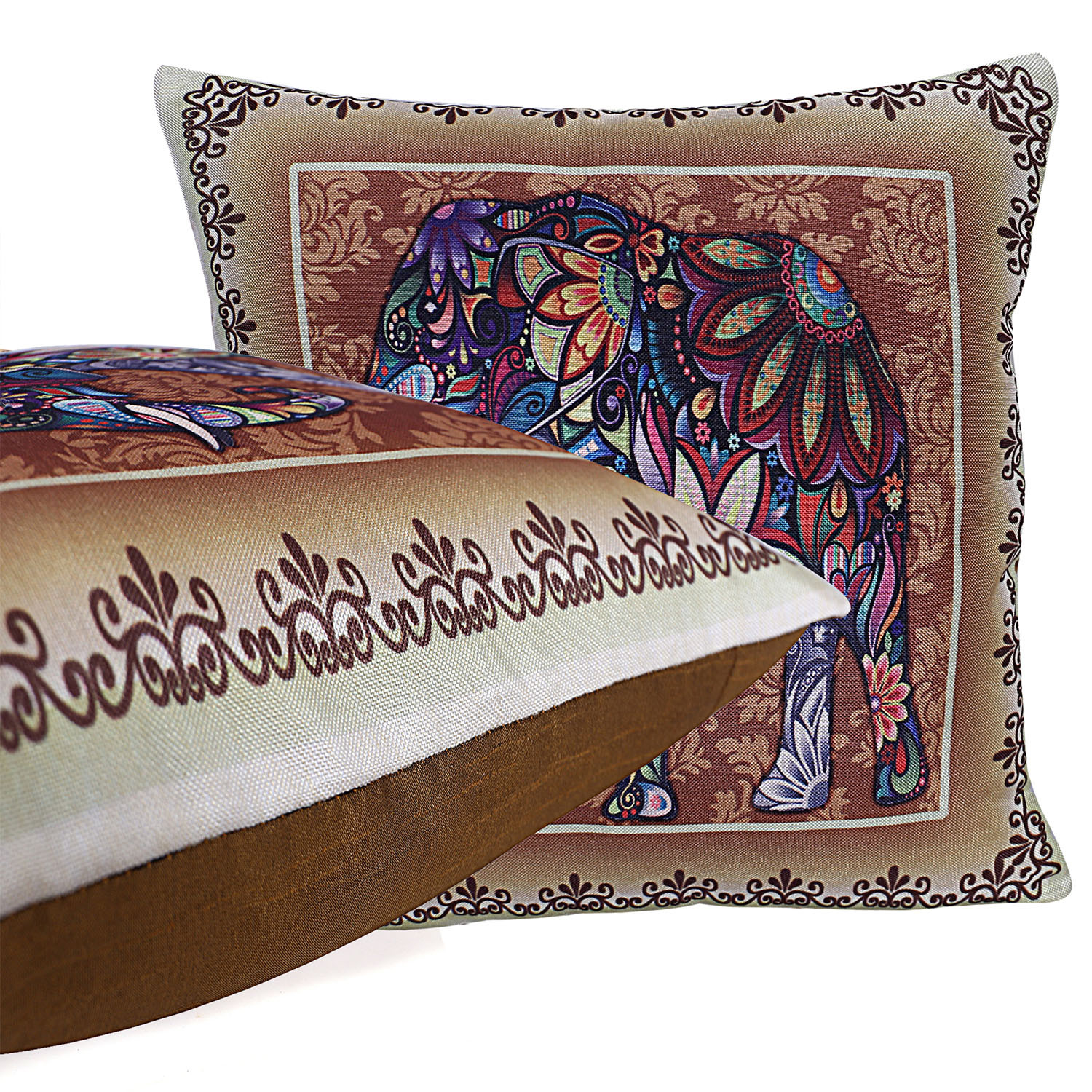 Kuber Industries Cushion Cover|Sofa Cushion Covers|Ractangle Cushion Covers|Cushion Covers 16 inch x 16 inch|Cushion Cover Set of 5|(Multicolor)