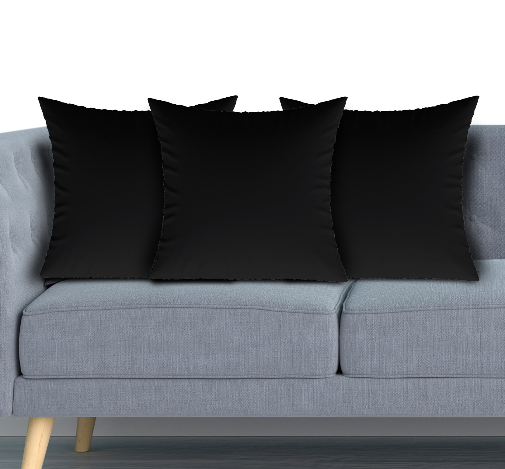 Kuber Industries Cushion Filler | Cotton Cushion Filler | Cushion For Sofa | Cushion Pillow Filler | Premium Sofa Cushion For Hotel-Bedroom | Washable & Odorless | 16 Inch | Black