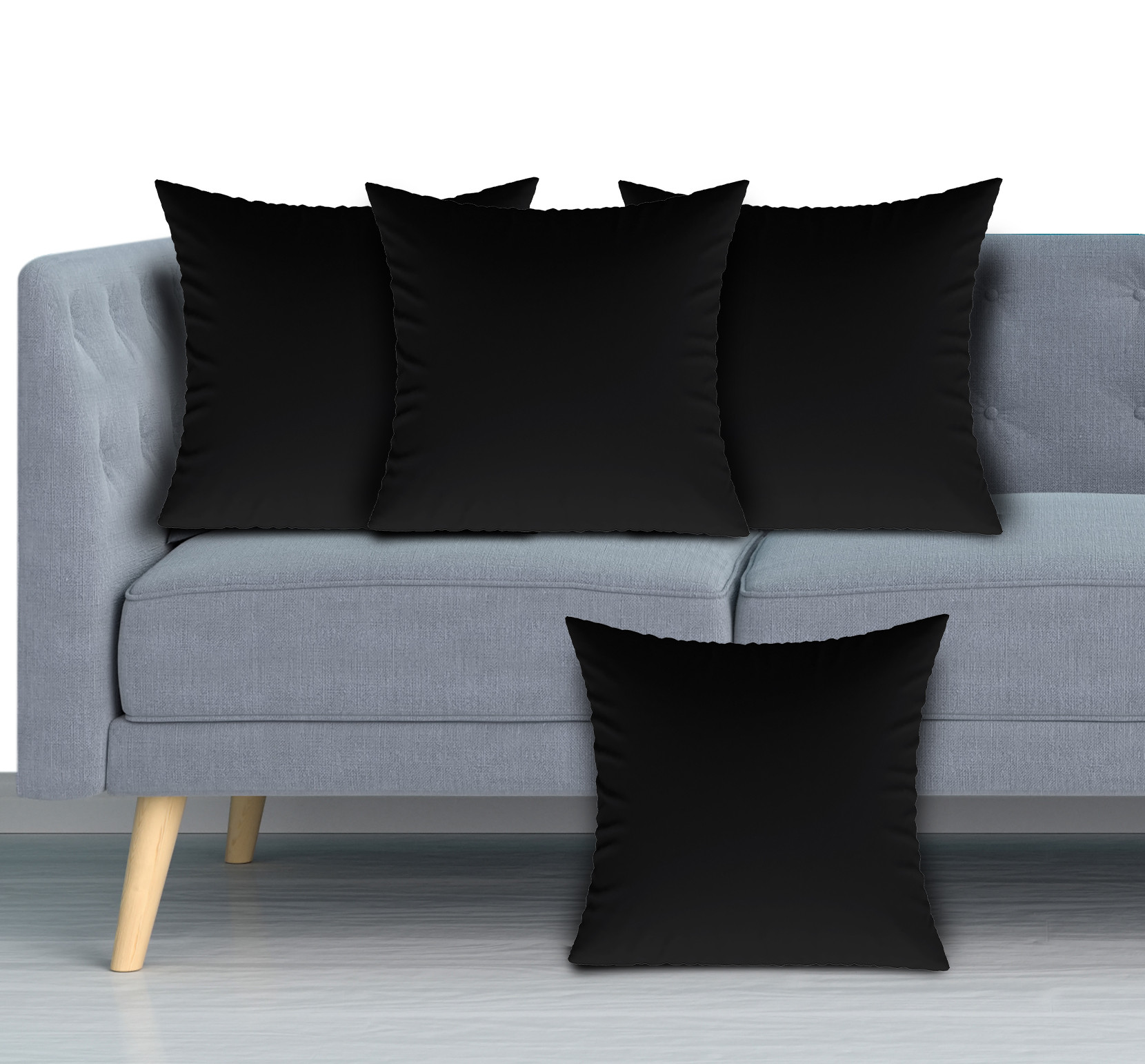 Kuber Industries Cushion Filler | Cotton Cushion Filler | Cushion For Sofa | Cushion Pillow Filler | Premium Sofa Cushion For Hotel-Bedroom | Washable & Odorless | 16 Inch | Black