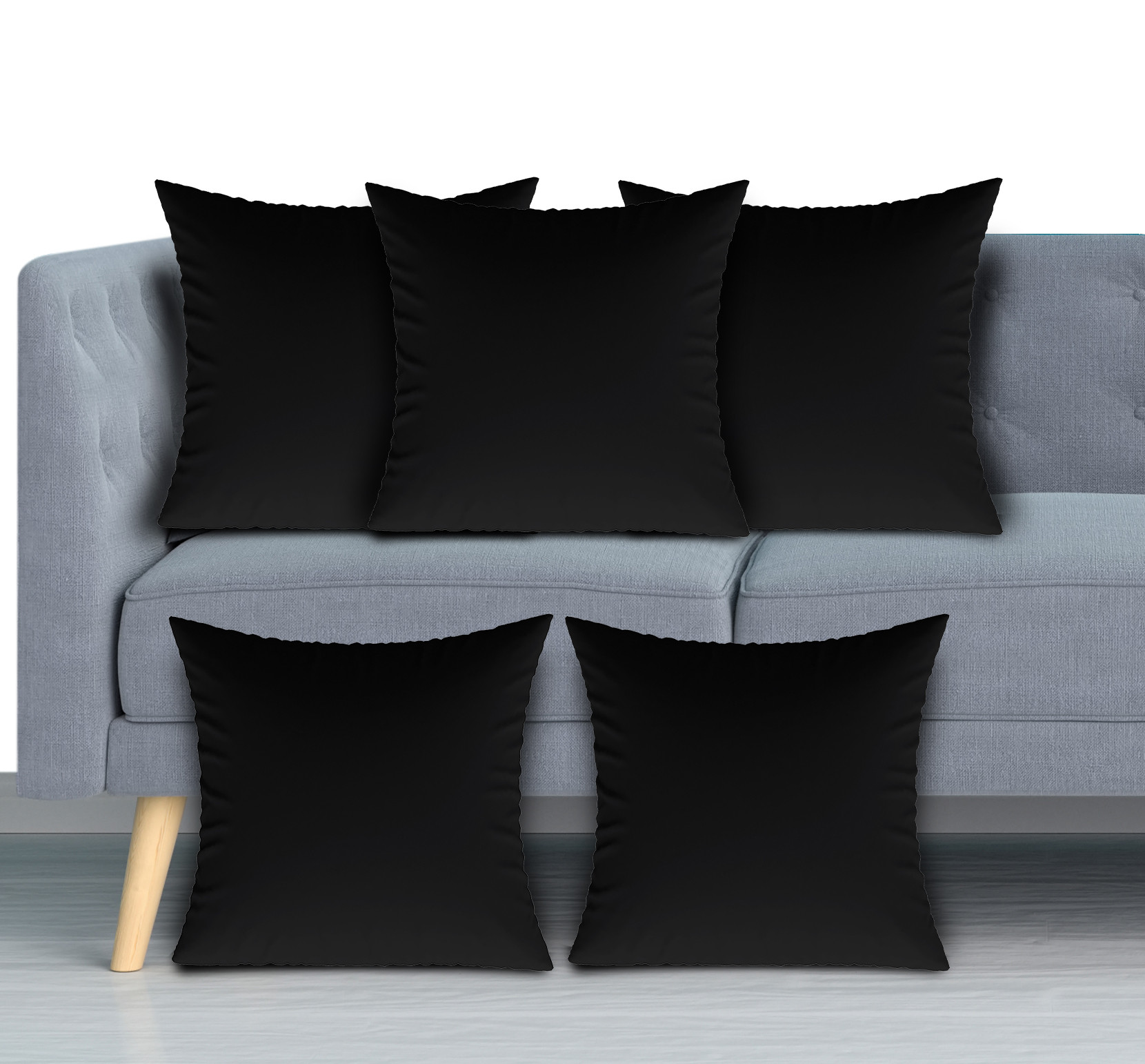 Kuber Industries Cushion Filler | Cotton Cushion Filler | Cushion For Sofa | Cushion Pillow Filler | Premium Sofa Cushion For Hotel-Bedroom | Washable & Odorless | 16 Inch | Black