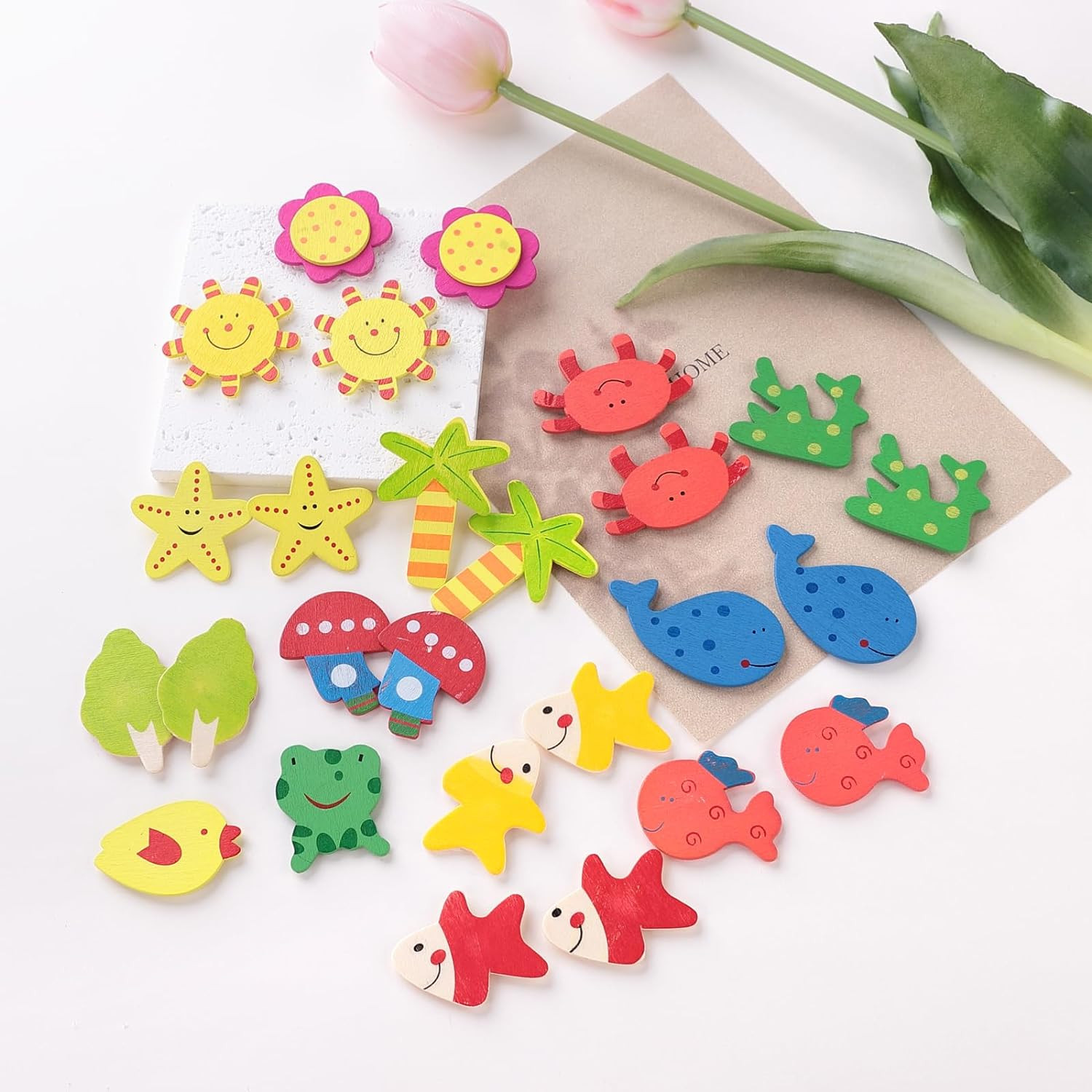 Kuber Industries Cute Fish Shape Fridge Magnets|Home DÃ©cor|Best Souvenir Gift|Pack of 24 (Multi)