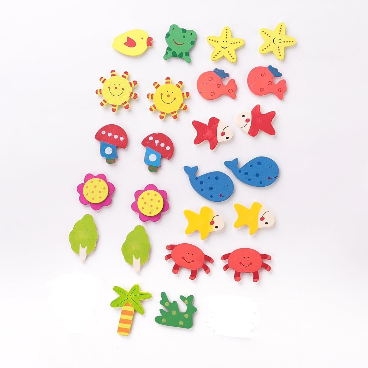 Kuber Industries Cute Fish Shape Fridge Magnets|Home DÃ©cor|Best Souvenir Gift|Pack of 24 (Multi)