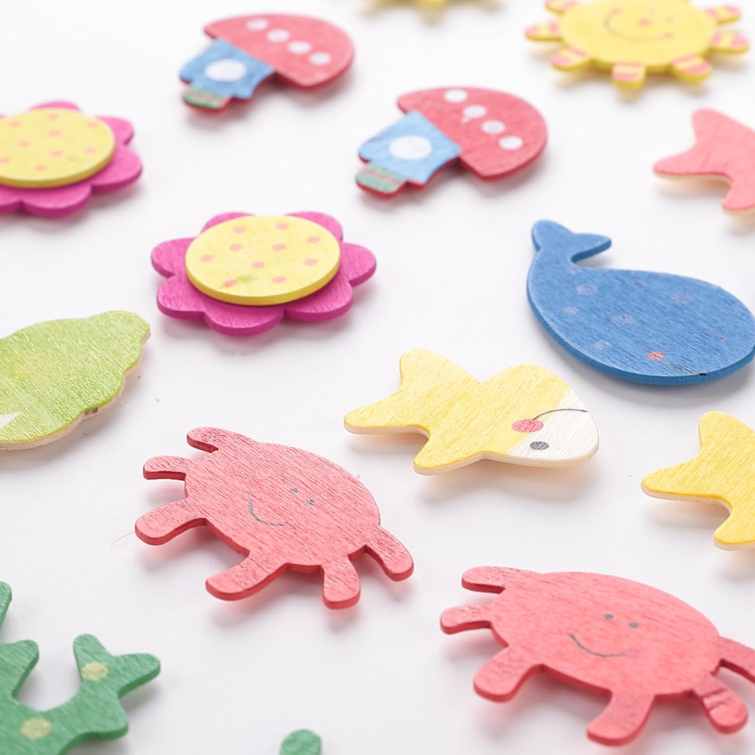 Kuber Industries Cute Fish Shape Fridge Magnets|Home DÃ©cor|Best Souvenir Gift|Pack of 24 (Multi)