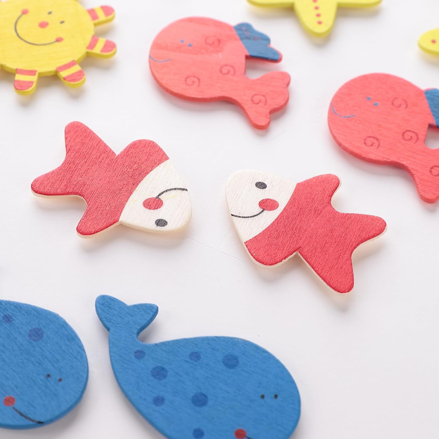 Kuber Industries Cute Fish Shape Fridge Magnets|Home DÃ©cor|Best Souvenir Gift|Pack of 24 (Multi)