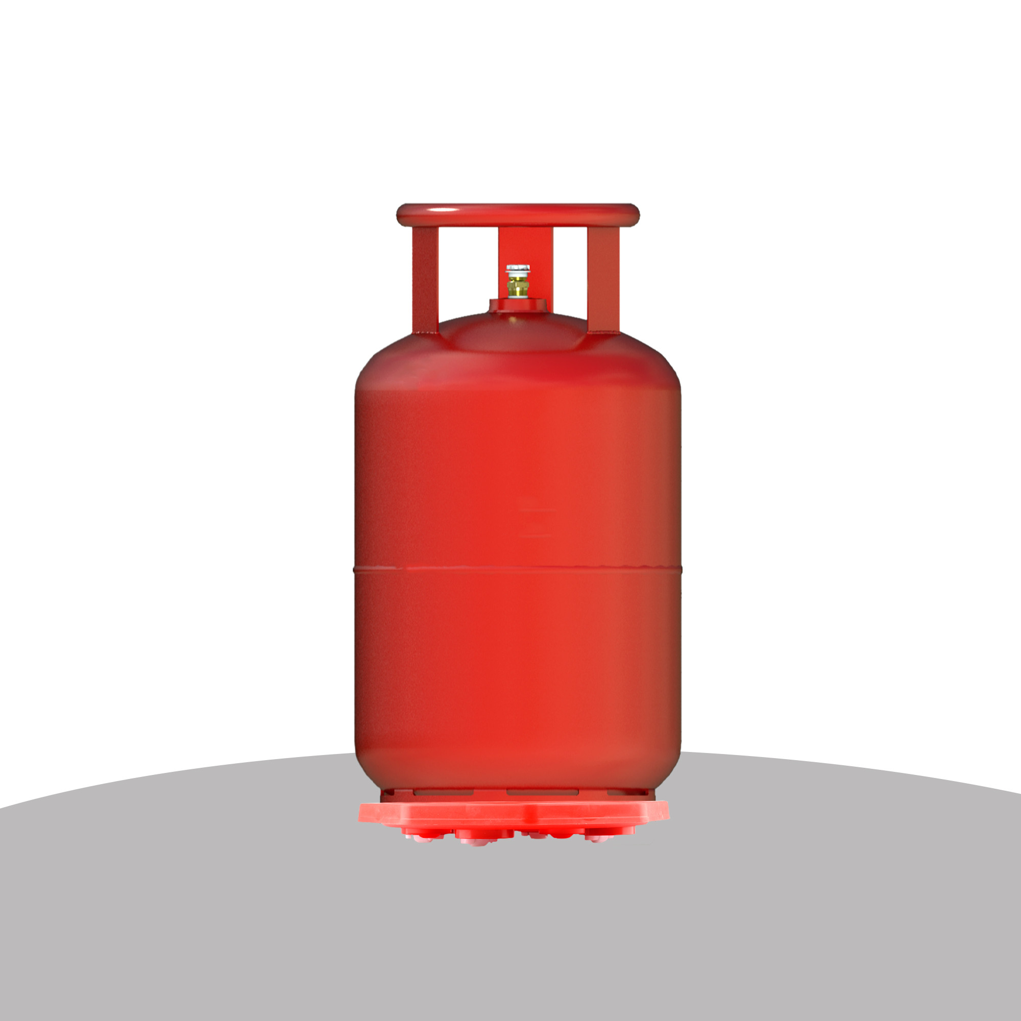 Kuber Industries Cylinder Trolley  Gas Cylinder Stand with Wheels  Gas Stove Stand  Water Can Stand  LPG Cylinder Stand  Easily Movable Stand  Trolly for Kitchen  Star  Red