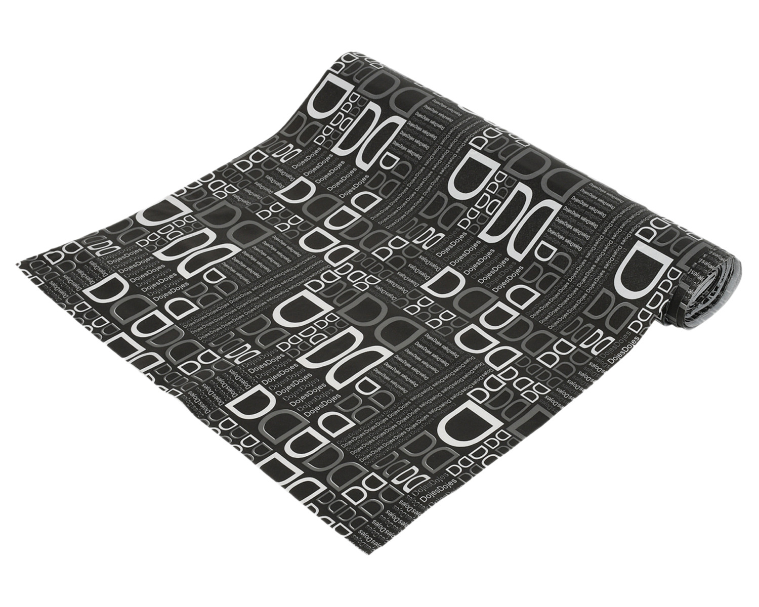 Kuber Industries D Print PVC Anti Slip Skid Shelf Mat, 10 Mtr (Black)