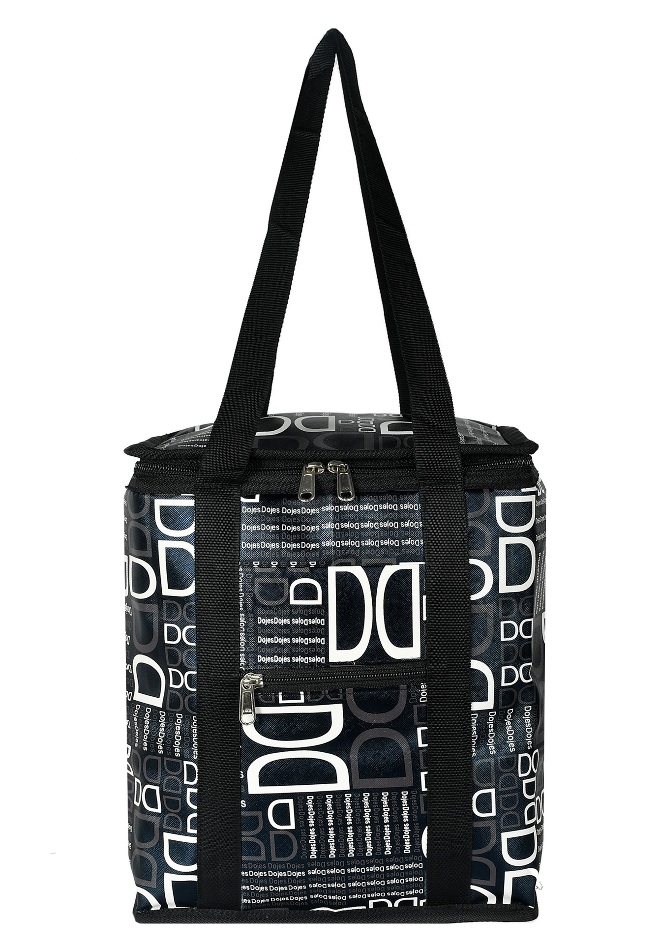 Kuber Industries D Printed Rexien Lunch Bag Lunch Tote Bag for Men & Women (Black)-HS_38_KUBMART21189