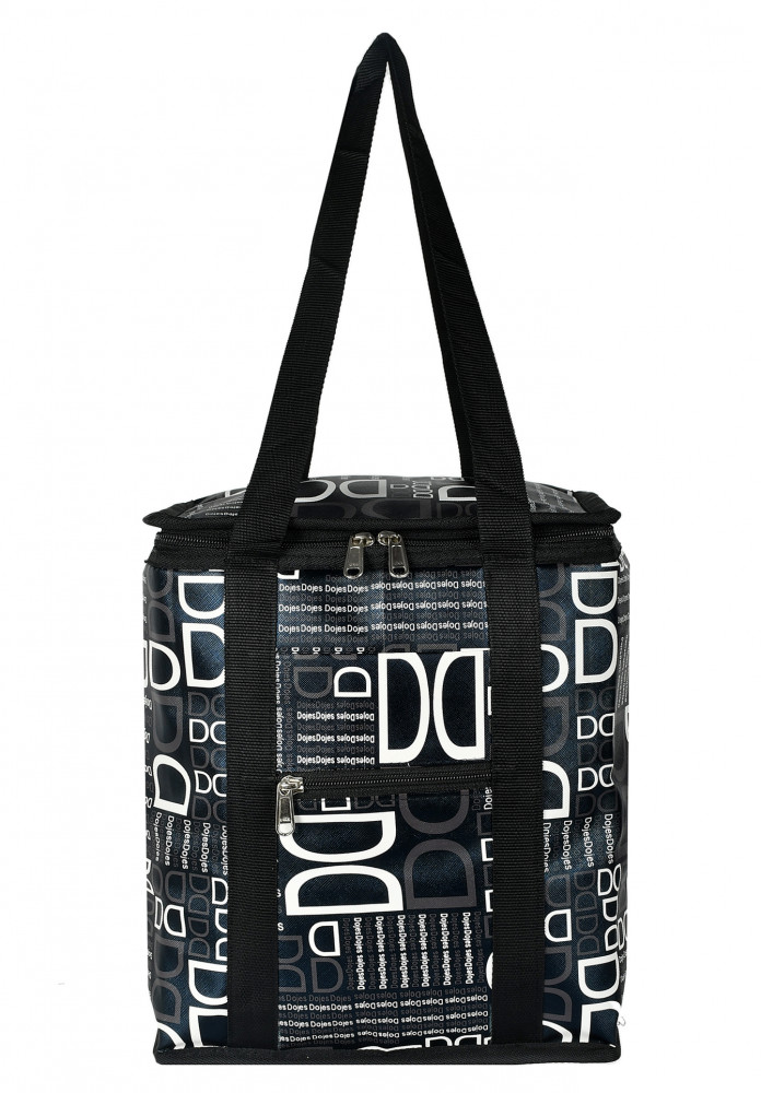 Kuber Industries D Printed Rexien Lunch Bag Lunch Tote Bag for Men &amp; Women (Black)-HS_38_KUBMART21189