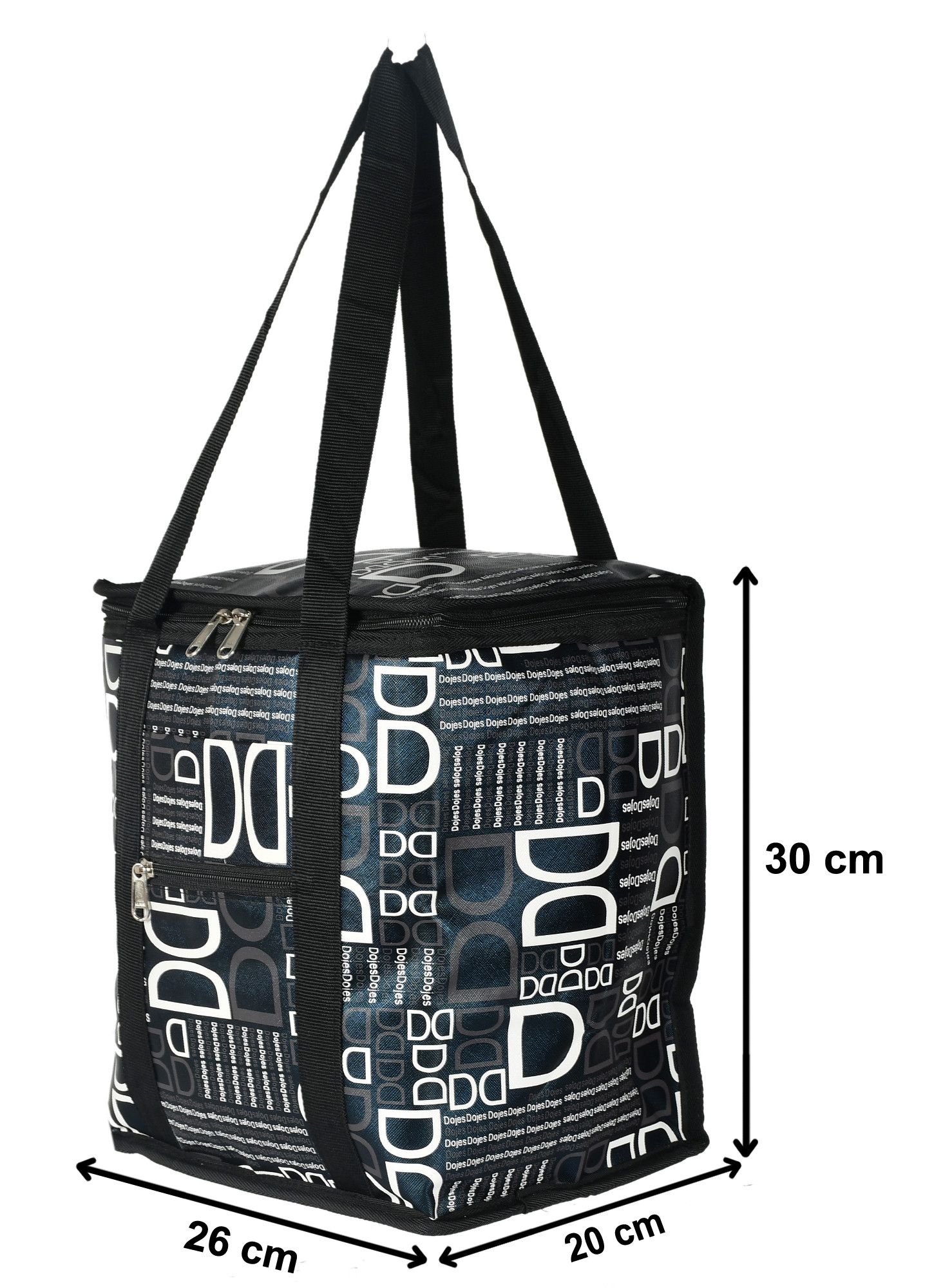 Kuber Industries D Printed Rexien Lunch Bag Lunch Tote Bag for Men & Women (Black)-HS_38_KUBMART21189