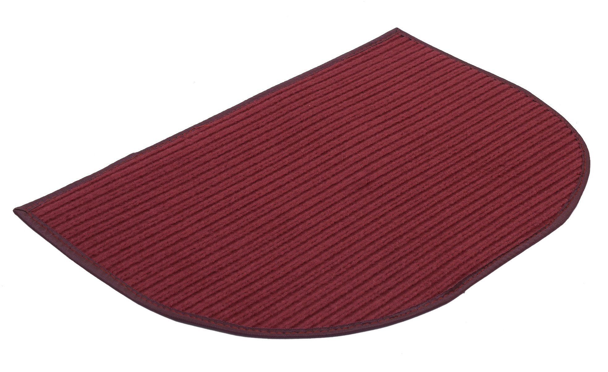 Kuber Industries D-Shape Durable Microfiber Door Mat, Heavy Duty Doormat, Indoor Outdoor, Easy Clean, Waterproof, Low-Profile Mats for Entry, Patio, Garage (14'' x 23'',Maroon)-KUBMRT12153