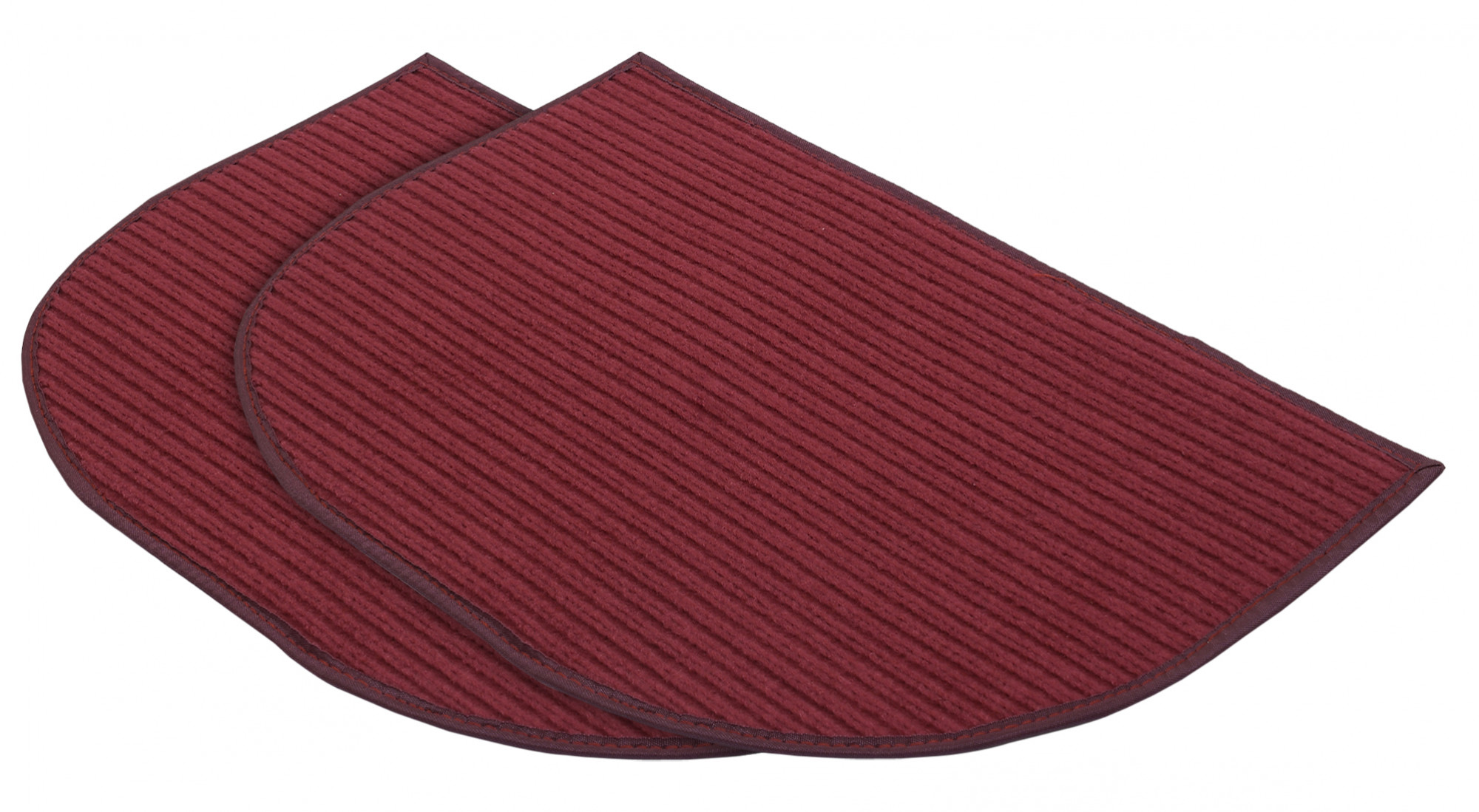 Kuber Industries D-Shape Durable Microfiber Door Mat, Heavy Duty Doormat, Indoor Outdoor, Easy Clean, Waterproof, Low-Profile Mats for Entry, Patio, Garage (14'' x 23'',Maroon)-KUBMRT12153
