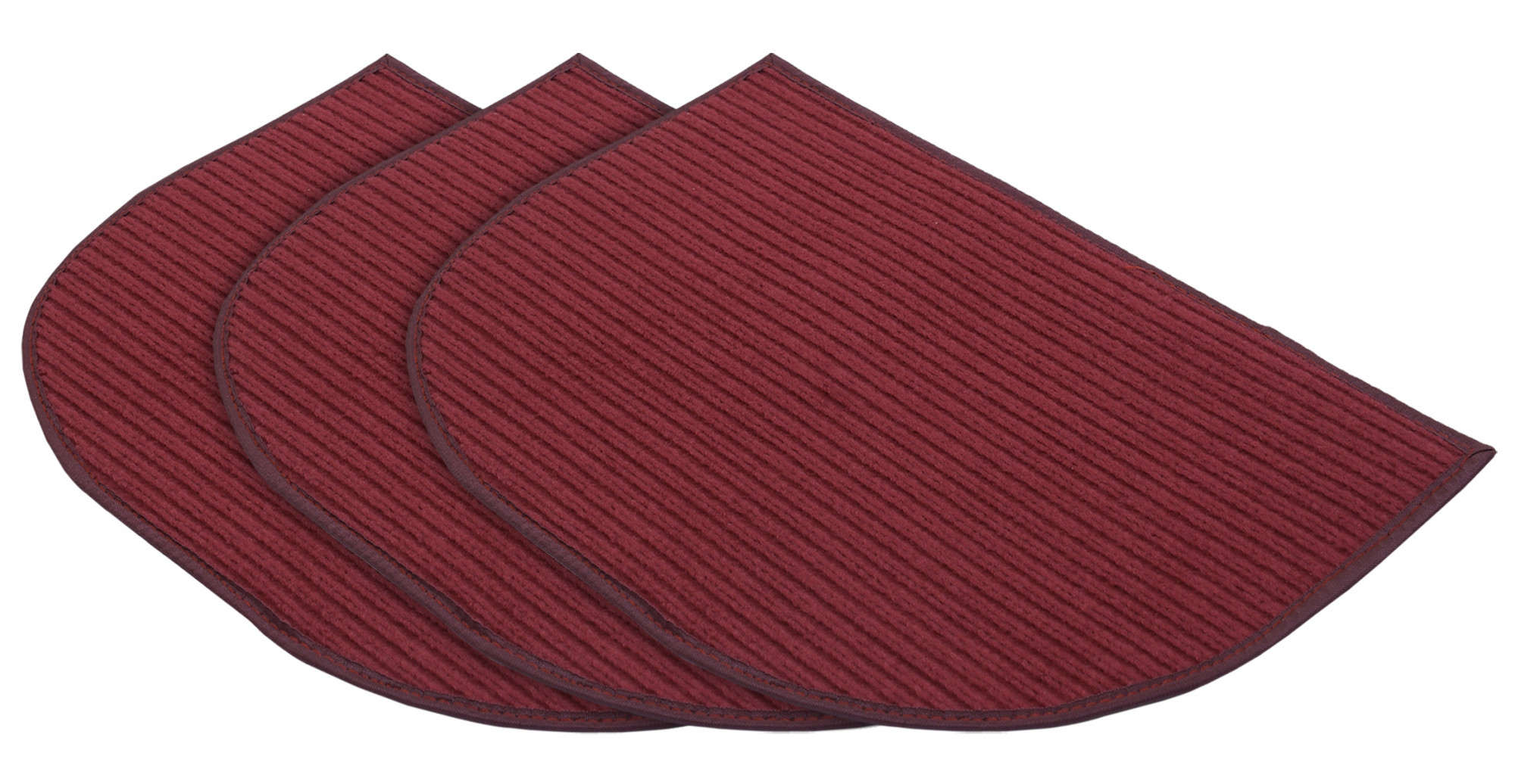 Kuber Industries D-Shape Durable Microfiber Door Mat, Heavy Duty Doormat, Indoor Outdoor, Easy Clean, Waterproof, Low-Profile Mats for Entry, Patio, Garage (14'' x 23'',Maroon)-KUBMRT12153