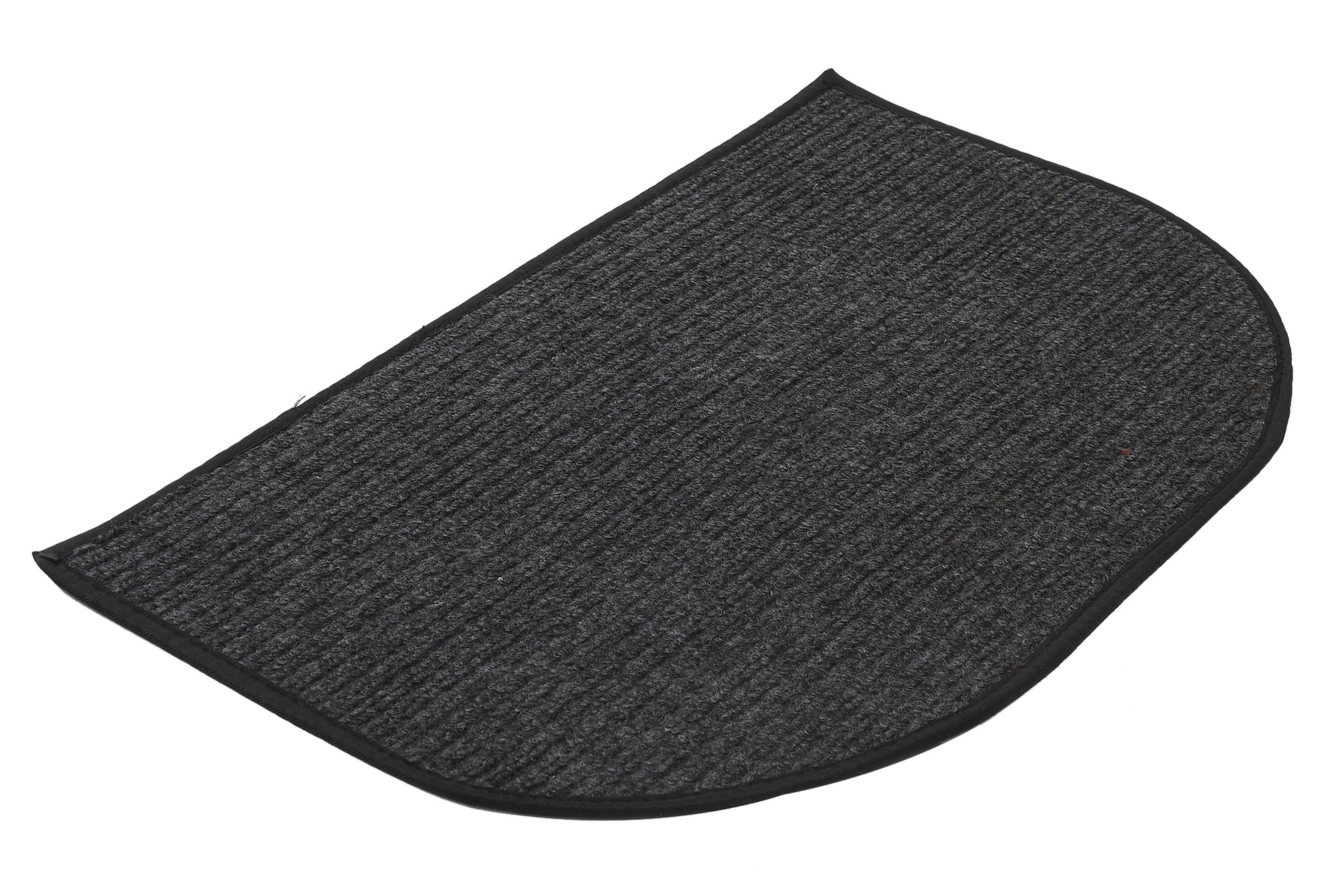 Kuber Industries D-Shape Durable Microfiber Door Mat, Heavy Duty Doormat, Indoor Outdoor, Easy Clean, Waterproof, Low-Profile Mats for Entry, Patio, Garage (14'' x 23'',Grey)-KUBMRT12165