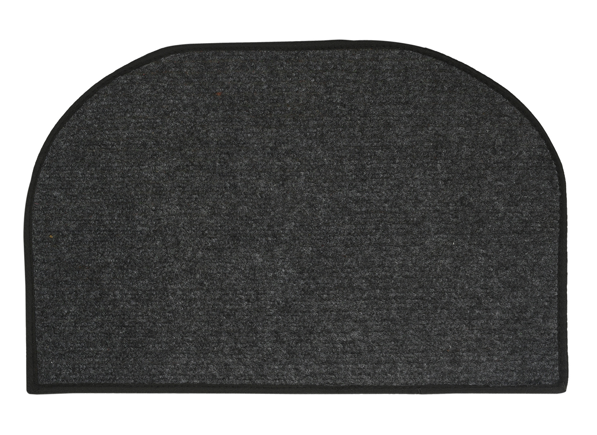 Kuber Industries D-Shape Durable Microfiber Door Mat, Heavy Duty Doormat, Indoor Outdoor, Easy Clean, Waterproof, Low-Profile Mats for Entry, Patio, Garage (14'' x 23'',Grey)-KUBMRT12165