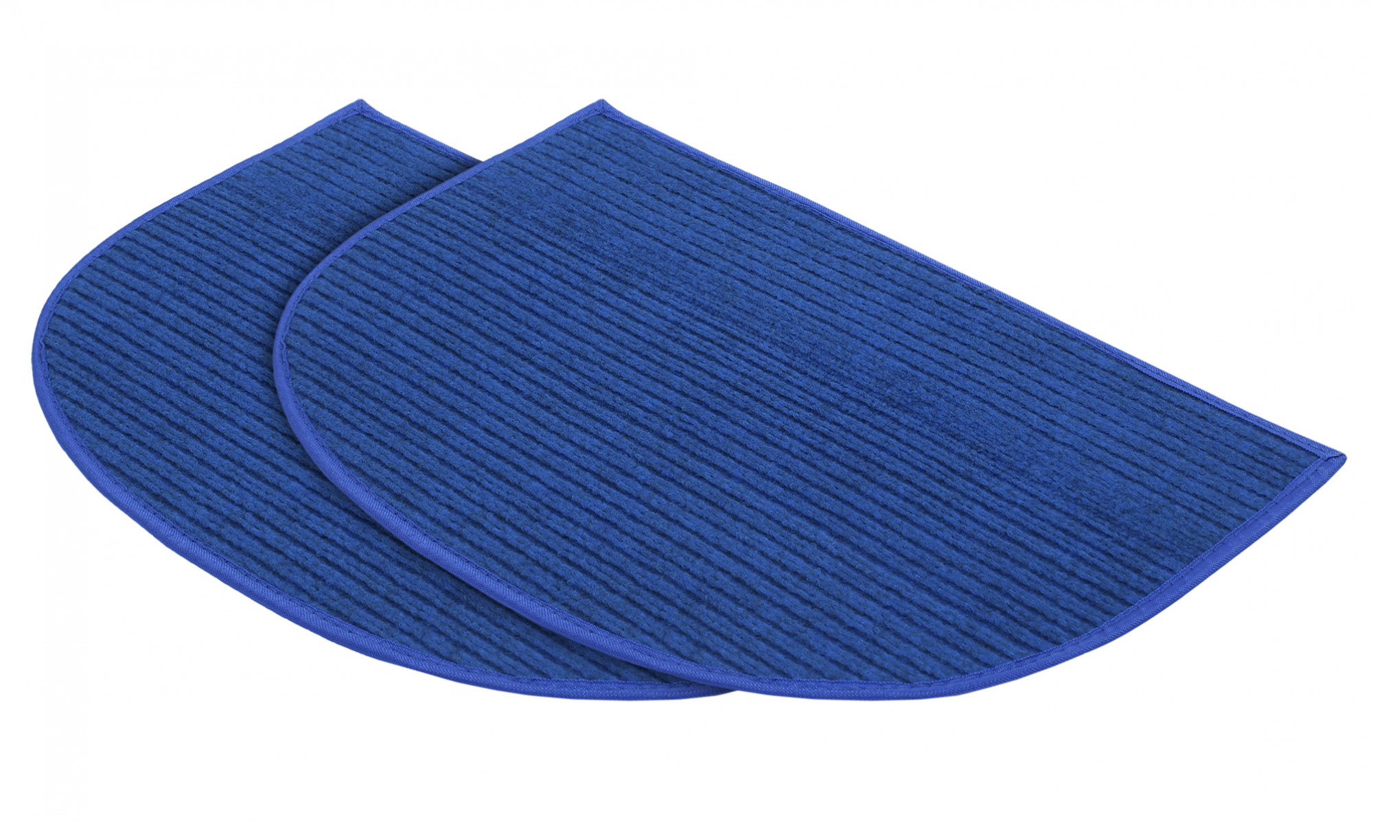 Kuber Industries D-Shape Durable Microfiber Door Mat, Heavy Duty Doormat, Indoor Outdoor, Easy Clean, Waterproof, Low-Profile Mats for Entry, Patio, Garage (14'' x 23'',Blue)-KUBMRT12171