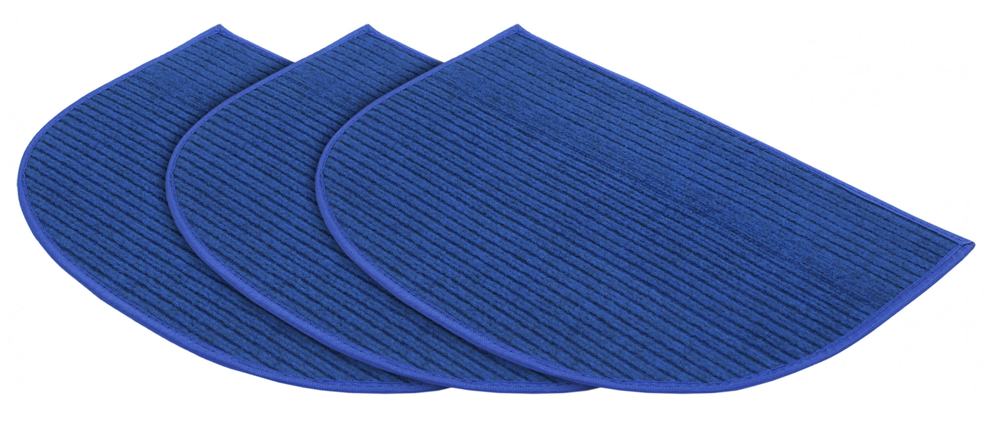 Kuber Industries D-Shape Durable Microfiber Door Mat, Heavy Duty Doormat, Indoor Outdoor, Easy Clean, Waterproof, Low-Profile Mats for Entry, Patio, Garage (14'' x 23'',Blue)-KUBMRT12171