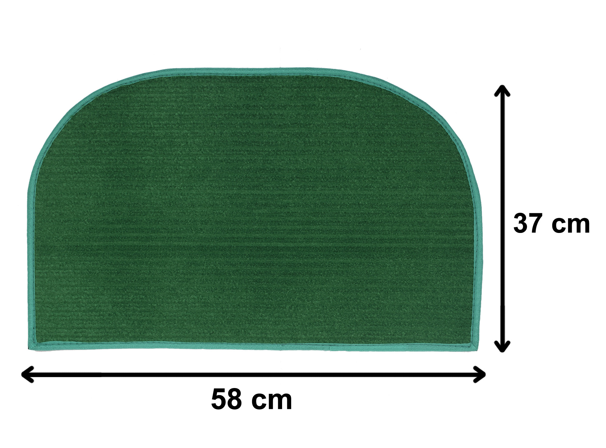 Kuber Industries D-Shape Microfiber Anti Slip 2 Pieces Door Mat (14'' x 23'',Green & Blue)-KUBMRT12204