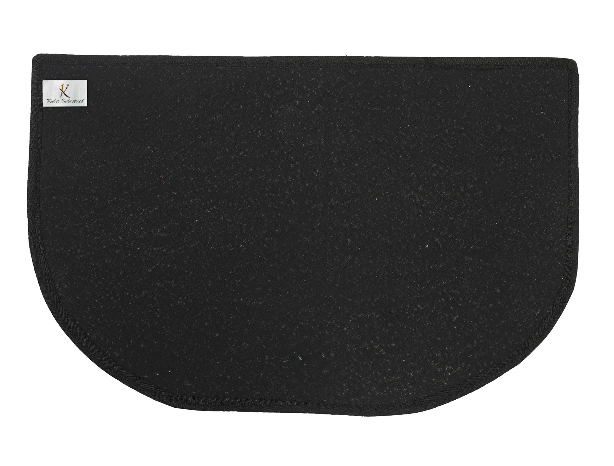 Kuber Industries D-Shape Microfiber Anti Slip 2 Pieces Door Mat (14'' x 23'',Grey & Brown)-KUBMRT12210