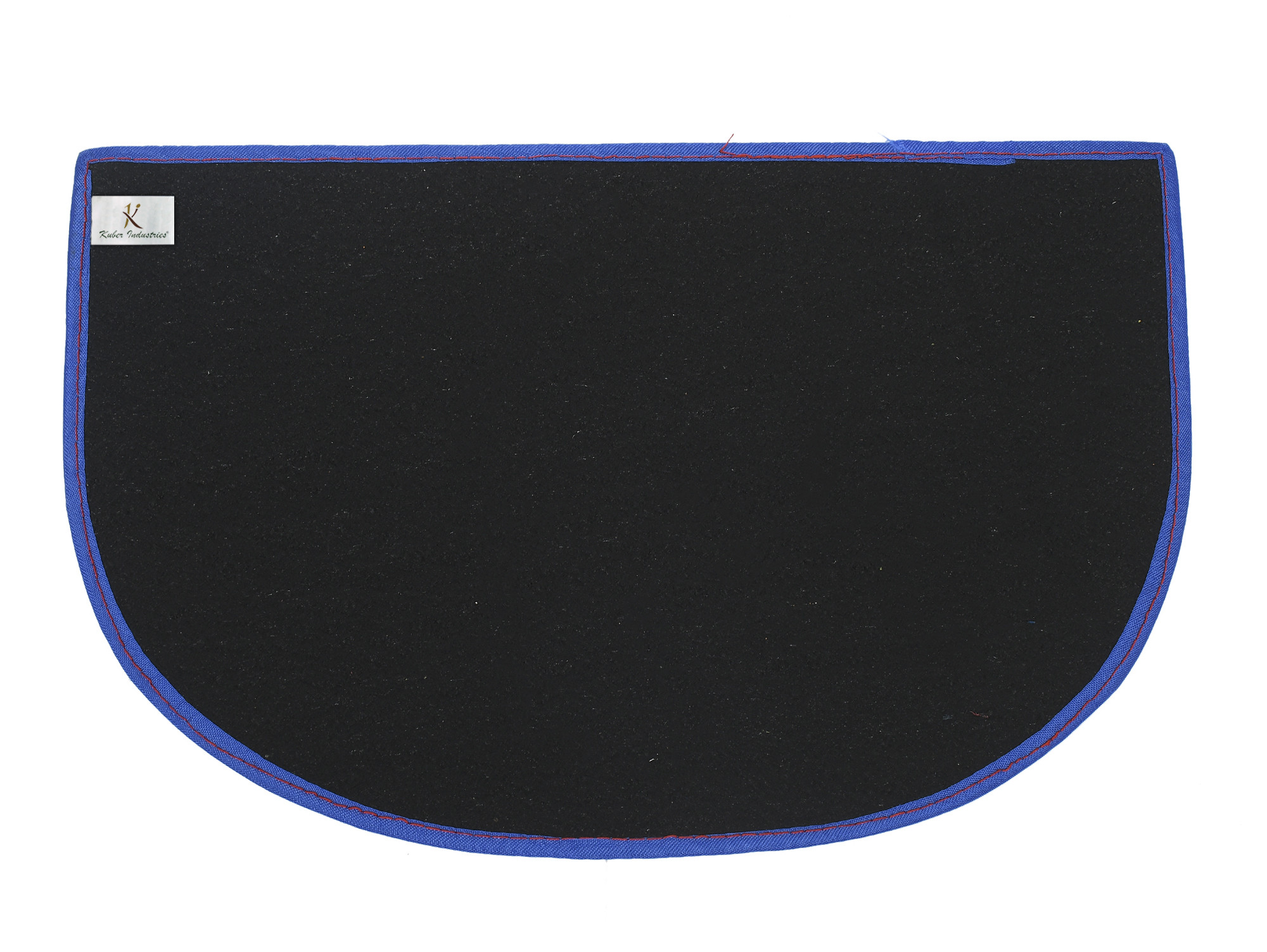 Kuber Industries D-Shape Microfiber Anti Slip 2 Pieces Door Mat (14'' x 23'',Maroon & Blue)-KUBMRT12198