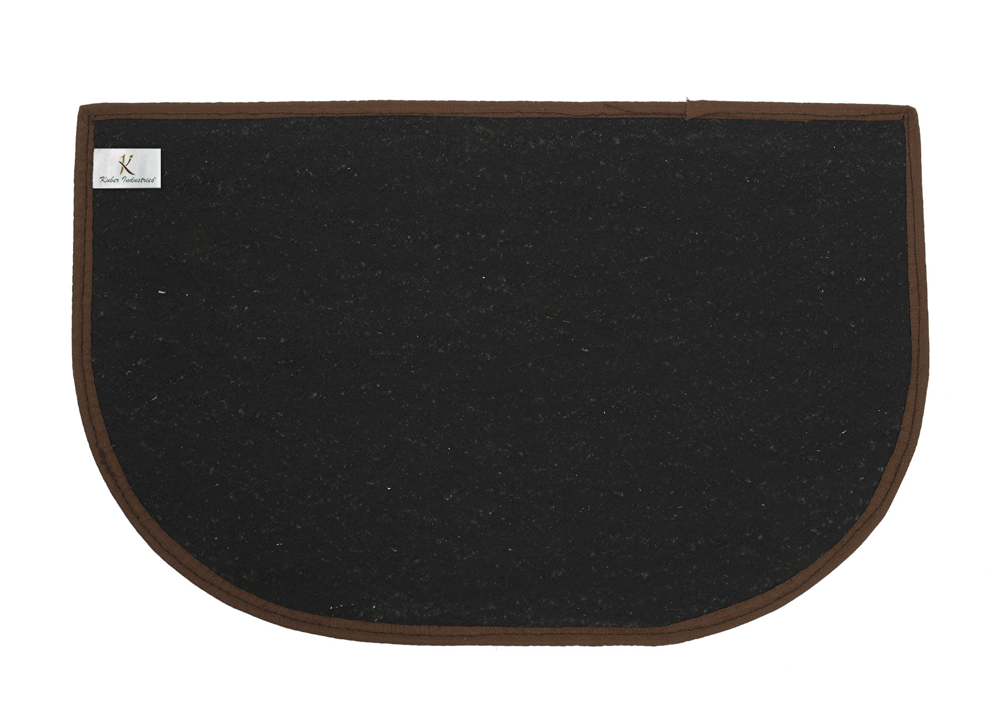 Kuber Industries D-Shape Microfiber Anti Slip 2 Pieces Door Mat (14'' x 23'',Maroon & Brown)-KUBMRT12200