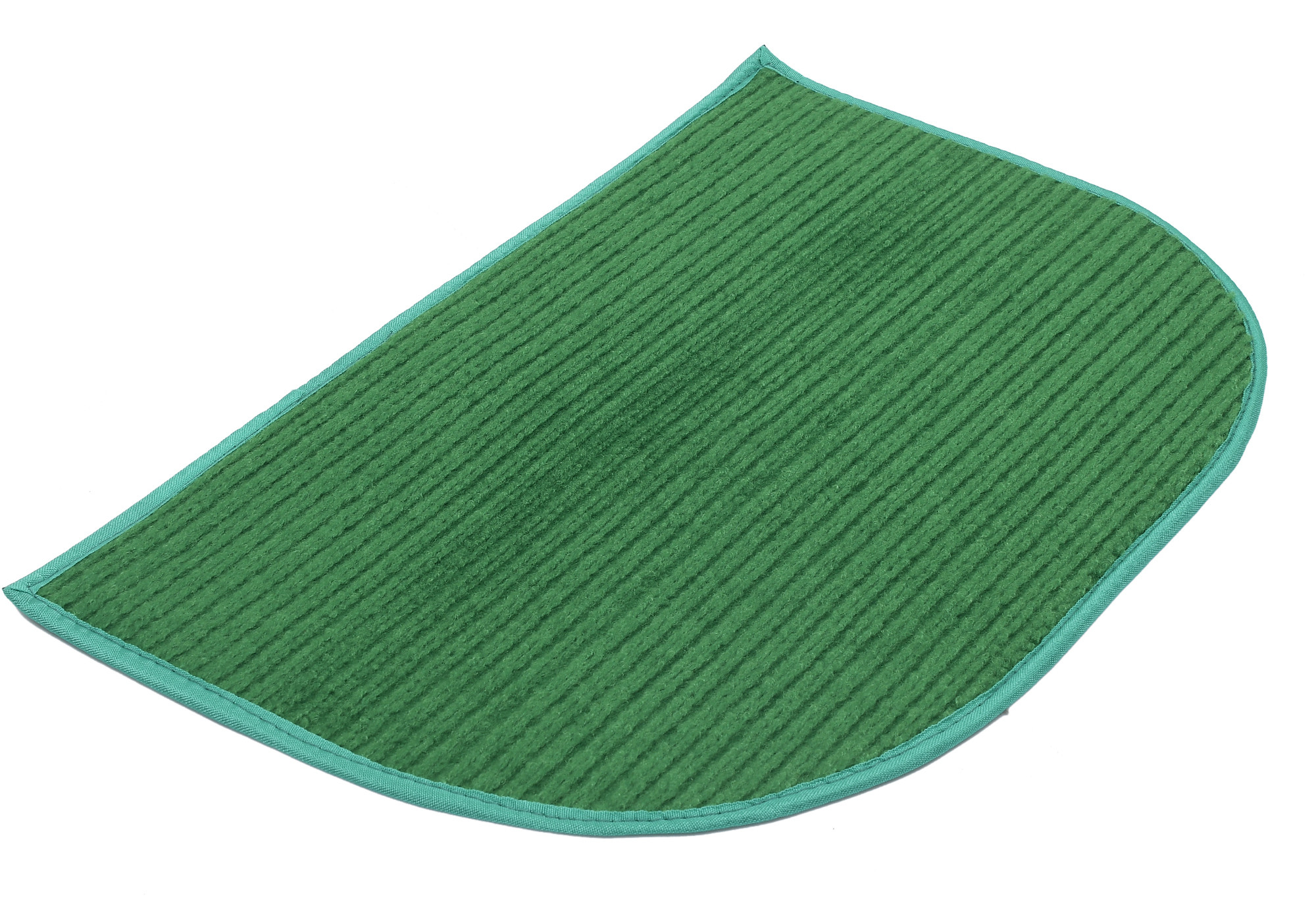 Kuber Industries D-Shape Microfiber Anti Slip 2 Pieces Door Mat (14'' x 23'',Maroon & Green)-KUBMRT12194
