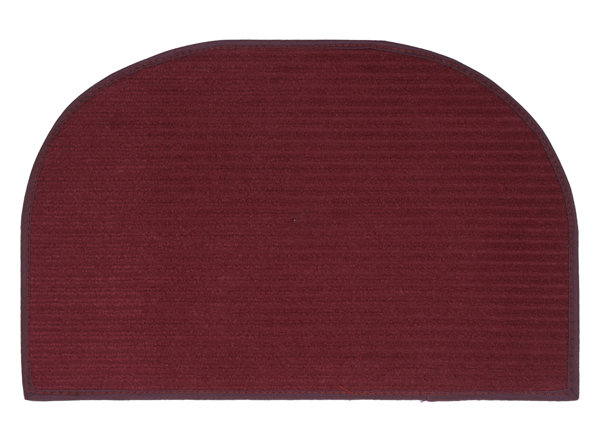 Kuber Industries D-Shape Microfiber Anti Slip 2 Pieces Door Mat (14'' x 23'',Maroon & Grey)-KUBMRT12196