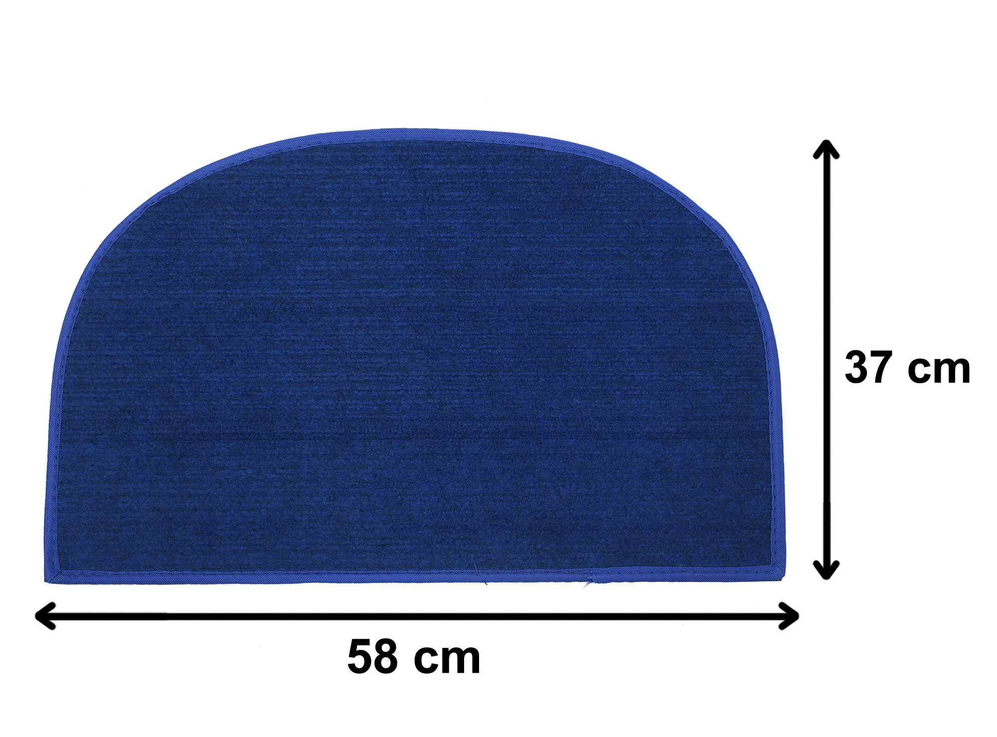 Kuber Industries D-Shape Microfiber Anti Slip 2 Pieces Door Mat (14'' x 23'',Red & Blue)-KUBMRT12190