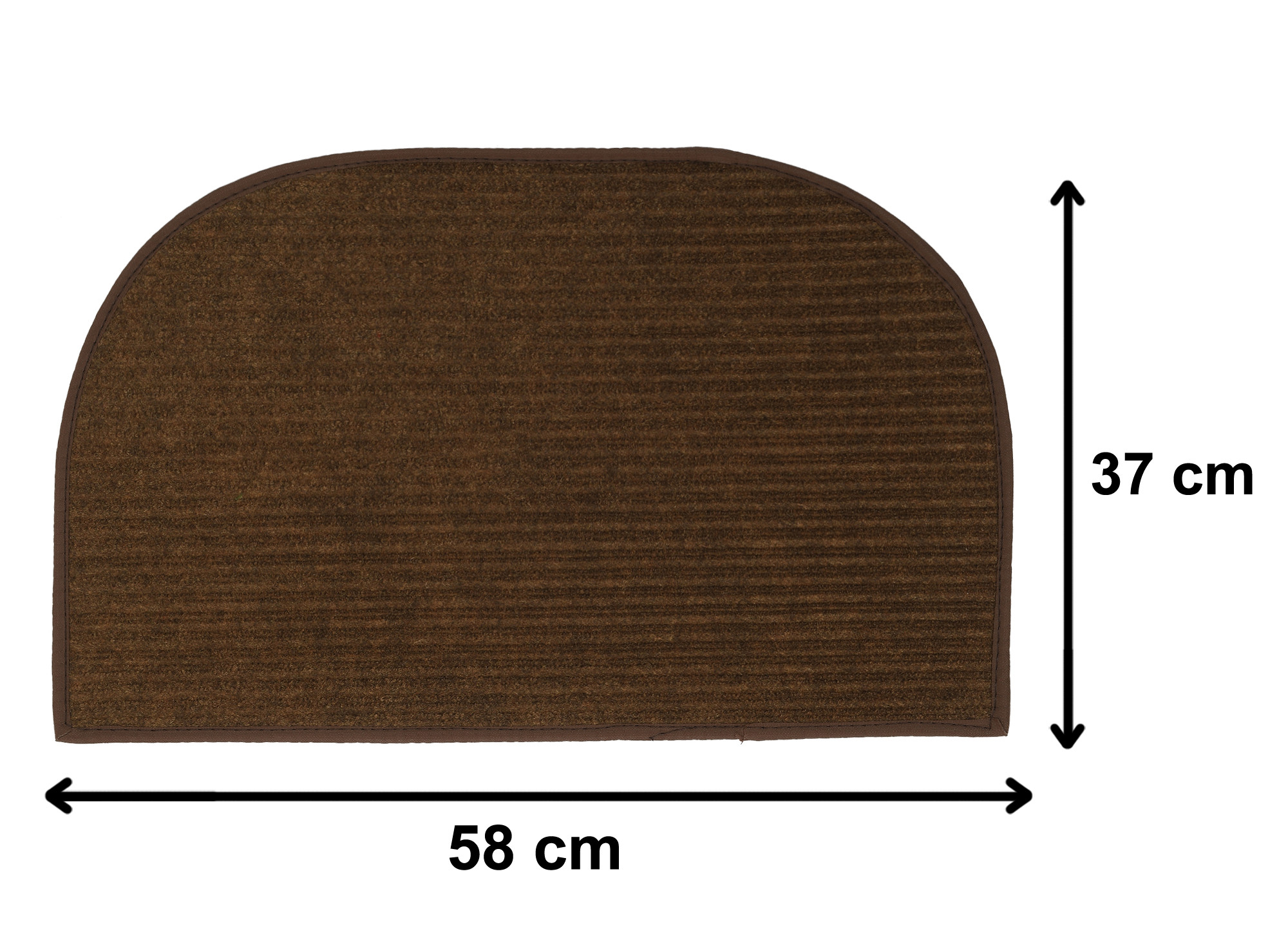 Kuber Industries D-Shape Microfiber Anti Slip 2 Pieces Door Mat (14'' x 23'',Red & Brown)-KUBMRT12192
