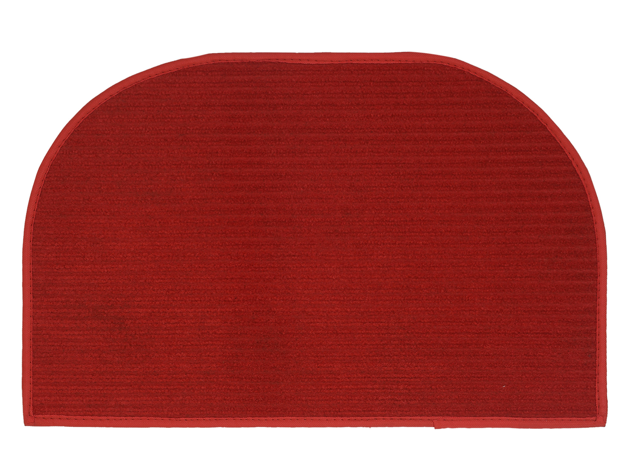 Kuber Industries D-Shape Microfiber Anti Slip 2 Pieces Door Mat (14'' x 23'',Red & Brown)-KUBMRT12192