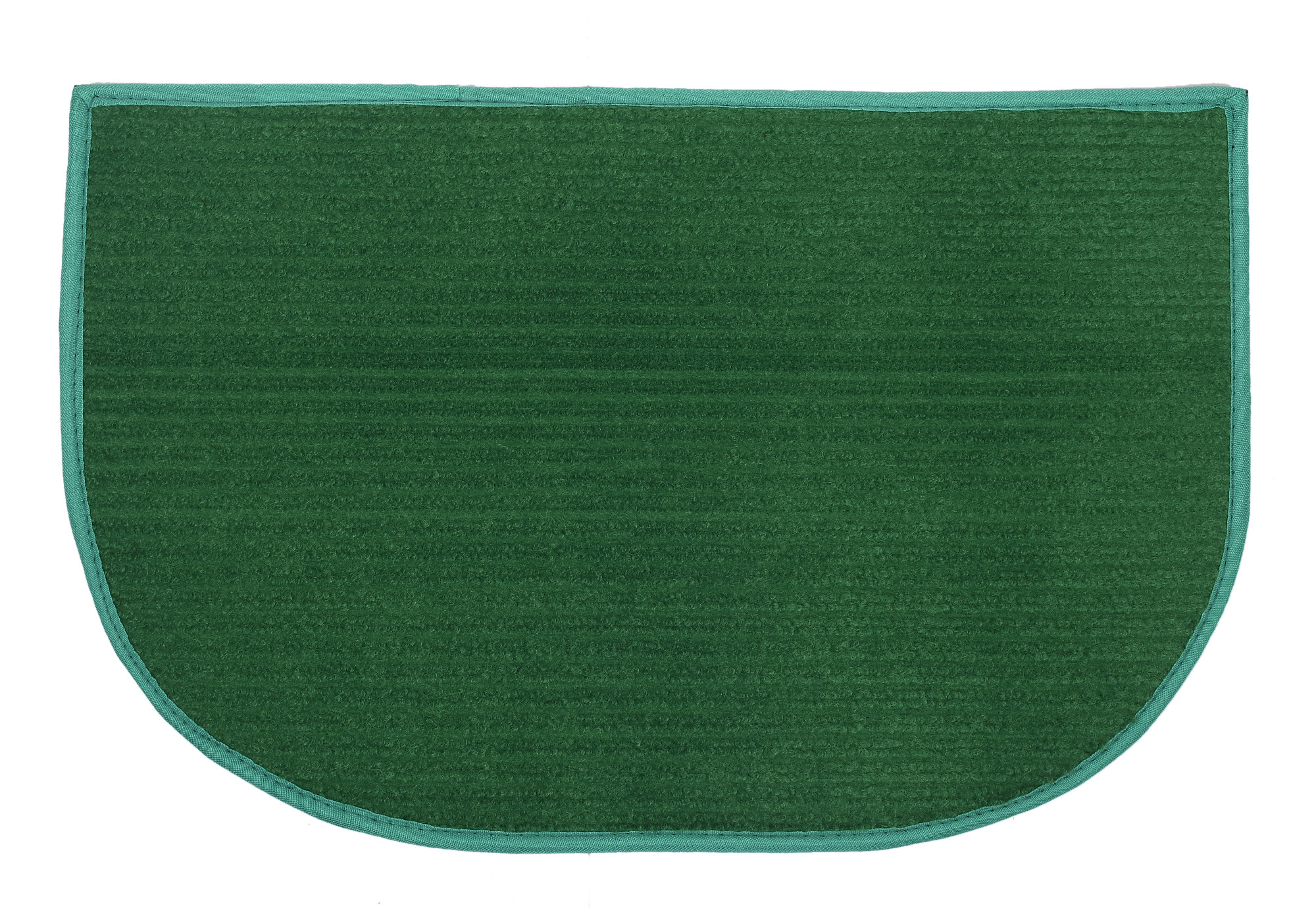 Kuber Industries D-Shape Microfiber Anti Slip 2 Pieces Door Mat (14'' x 23'',Red & Green)-KUBMRT12186