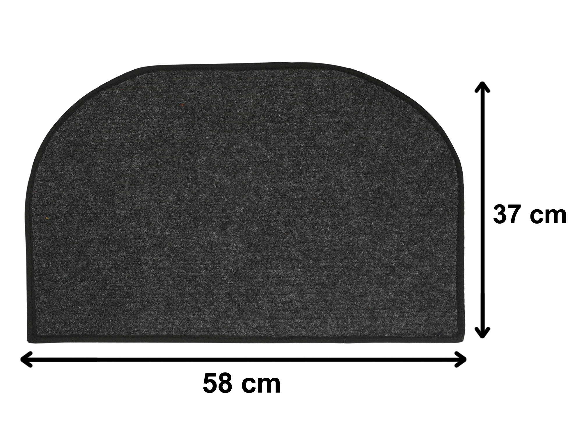 Kuber Industries D-Shape Microfiber Anti Slip 2 Pieces Door Mat (14'' x 23'',Red & Grey)-KUBMRT12188