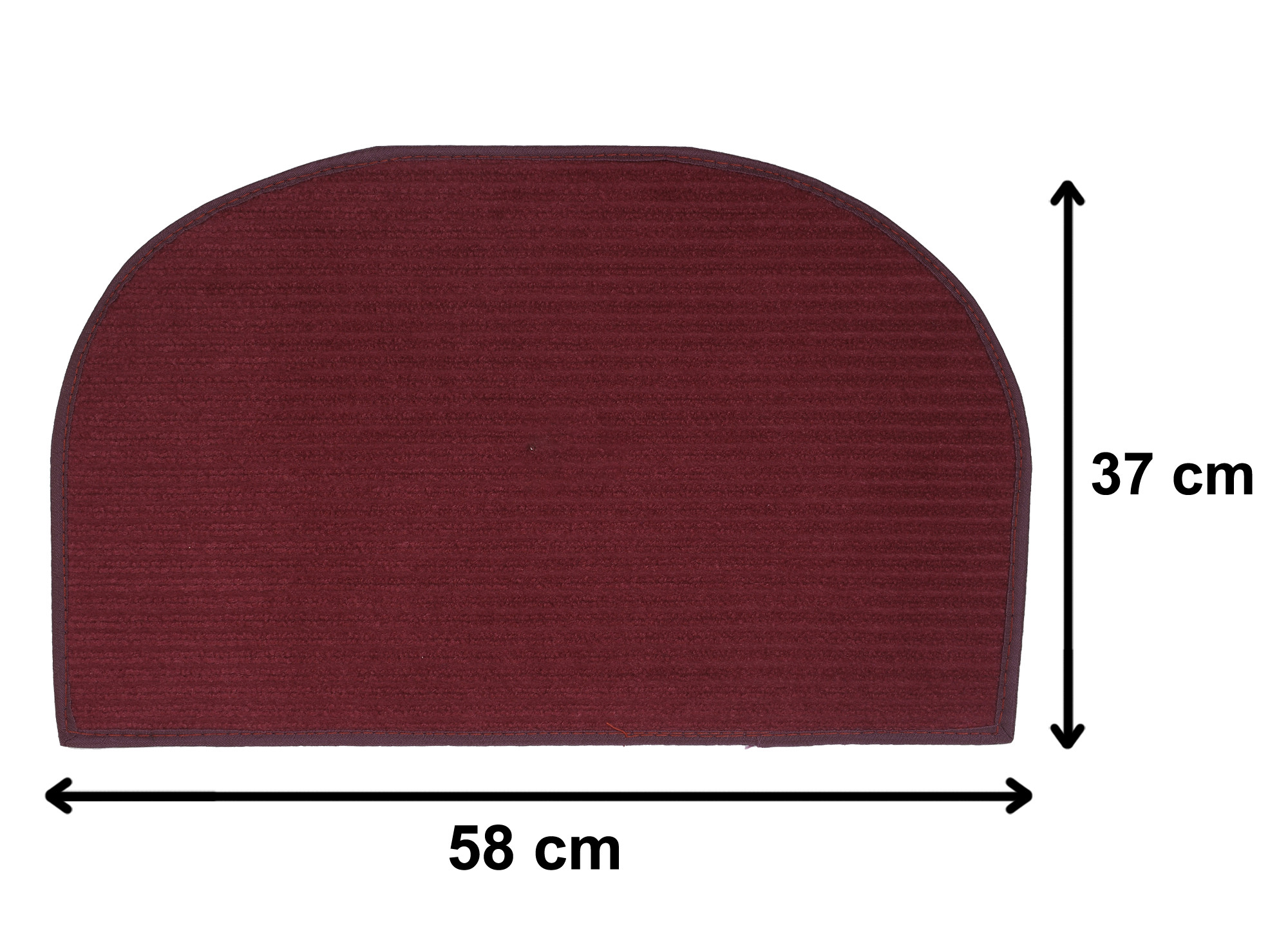Kuber Industries D-Shape Microfiber Anti Slip 3 Pieces Door Mat (14'' x 23'',Red & Maroon & Grey)-KUBMRT12216
