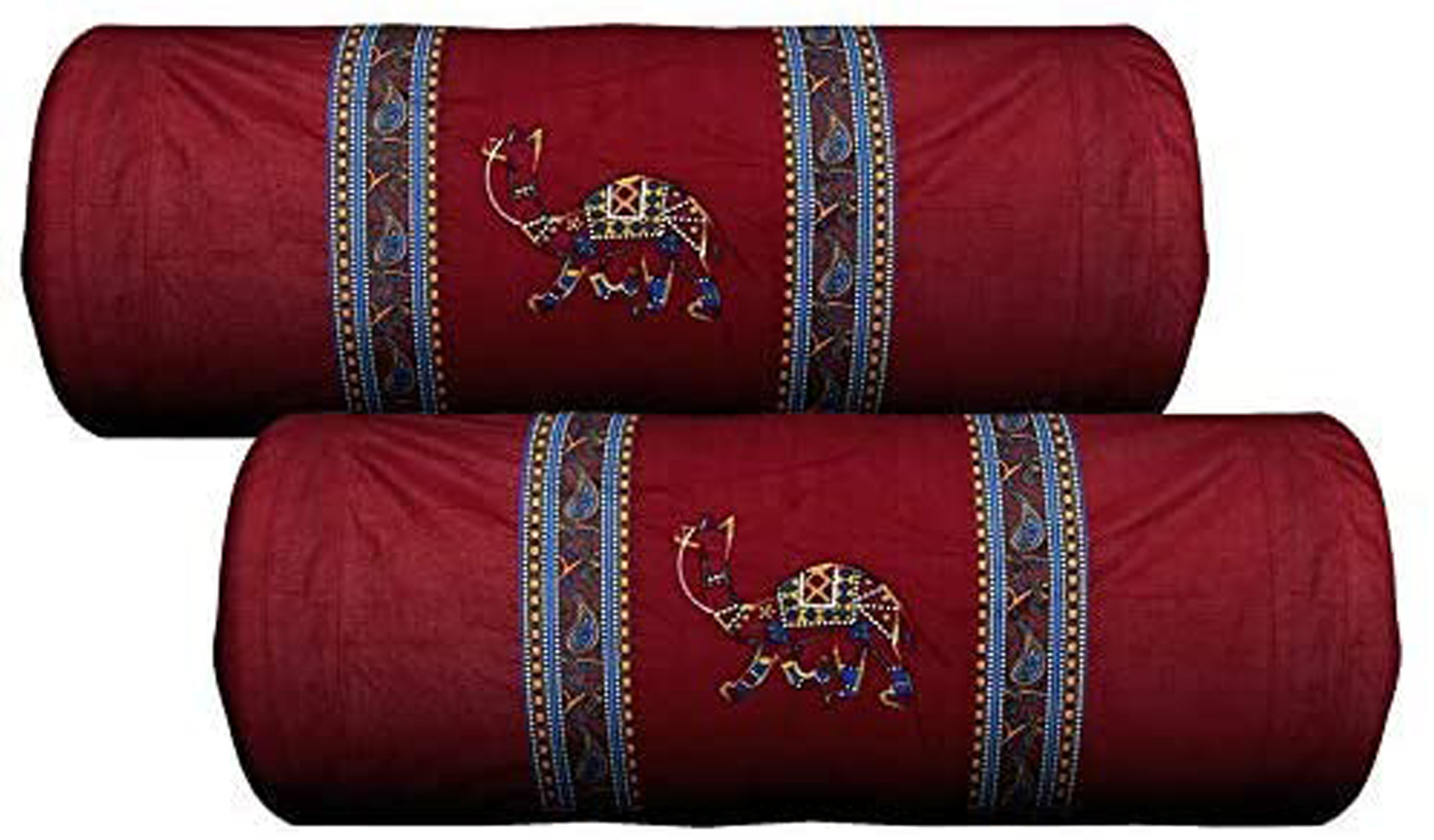 Kuber Industries Dancing Women With Designer Border Cotton Diwan Set With 8 Pieces (Maroon)