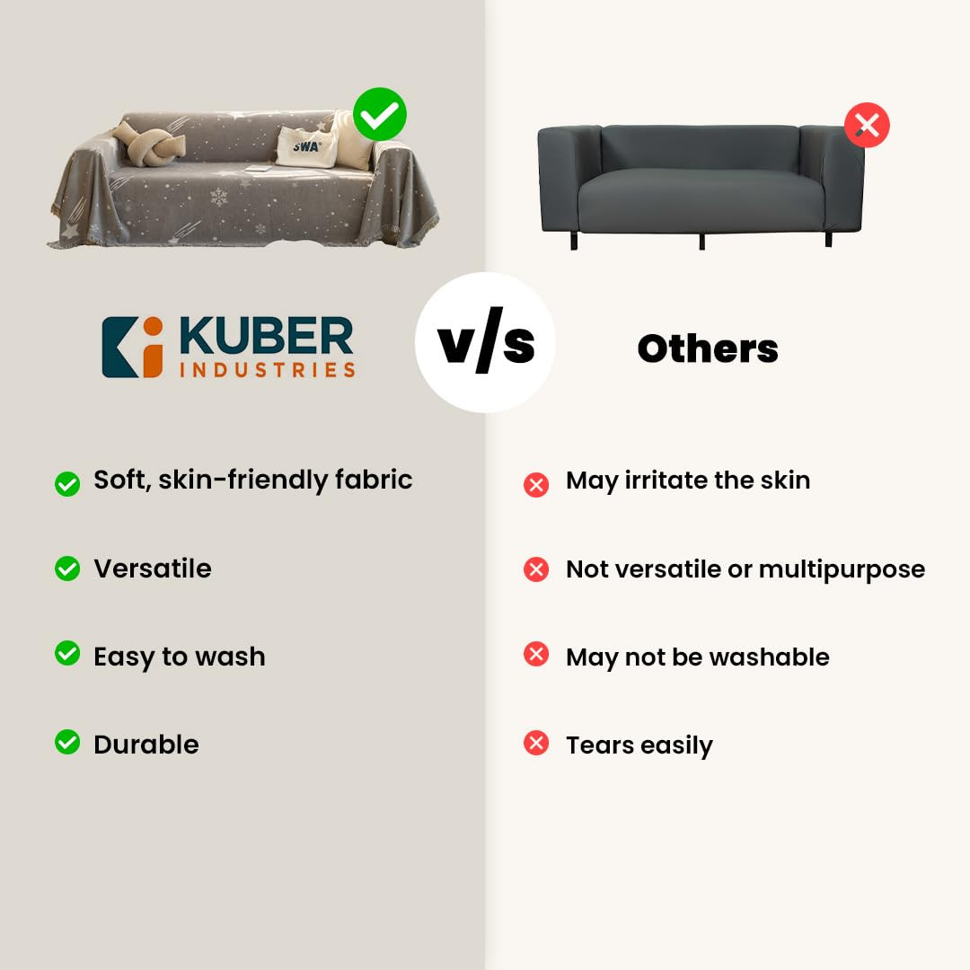 Kuber Industries Decorative Chenille Sofa throw|Throw for Sofa, Bed & Couch|Ideal for Indoor & Outdoor 