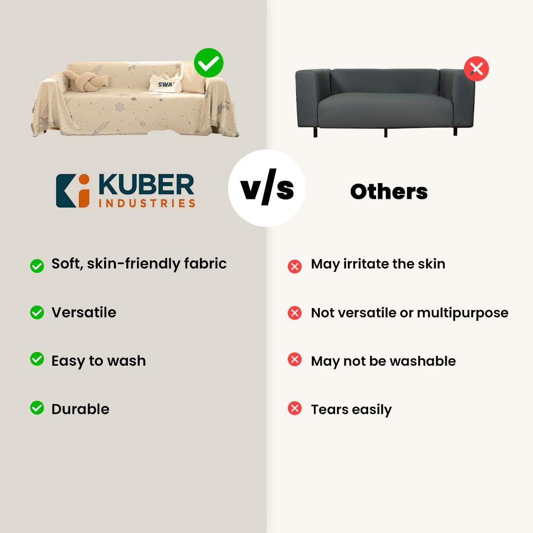 Kuber Industries Decorative Chenille Sofa throw|Throw for Sofa, Bed & Couch|Ideal for Indoor & Outdoor 