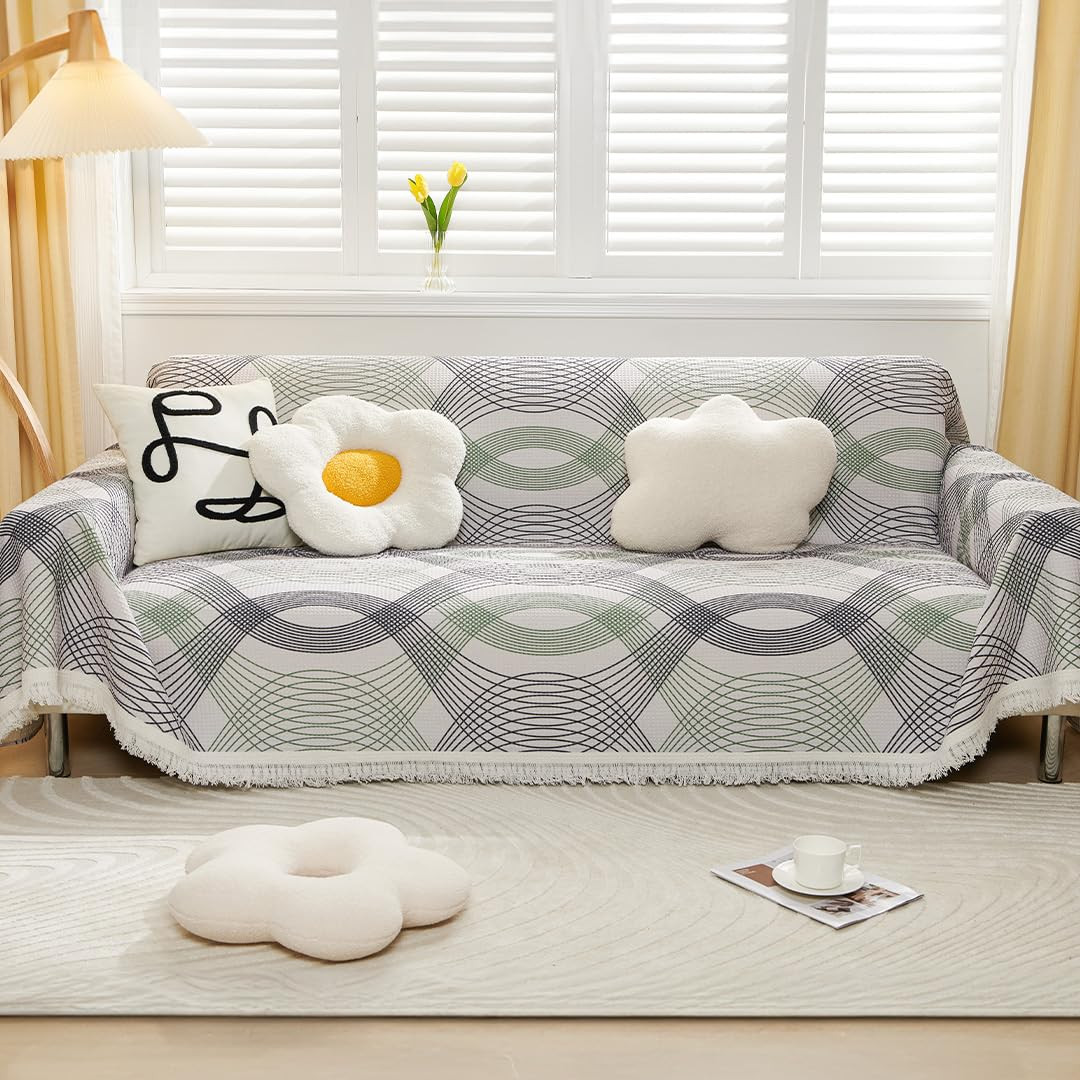 Kuber Industries Decorative Chenille Sofa throwThrow for Sofa Bed  CouchIdeal for Indoor  Outdoor 70x70 Inches Multi