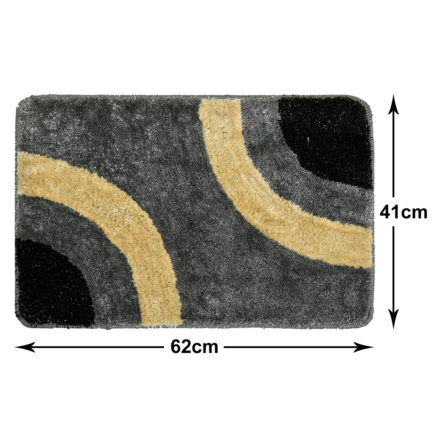 Kuber Industries Designer Multiuses Home Décor Non-Slip Velvet Door Mat (Brown)