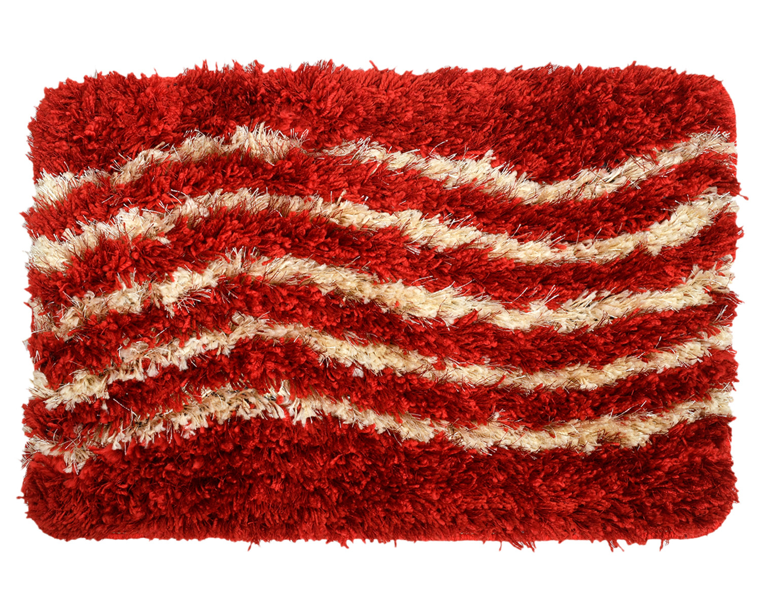 Kuber Industries Designer Multiuses Home Décor Non-Slip Velvet Door Mat (Red)