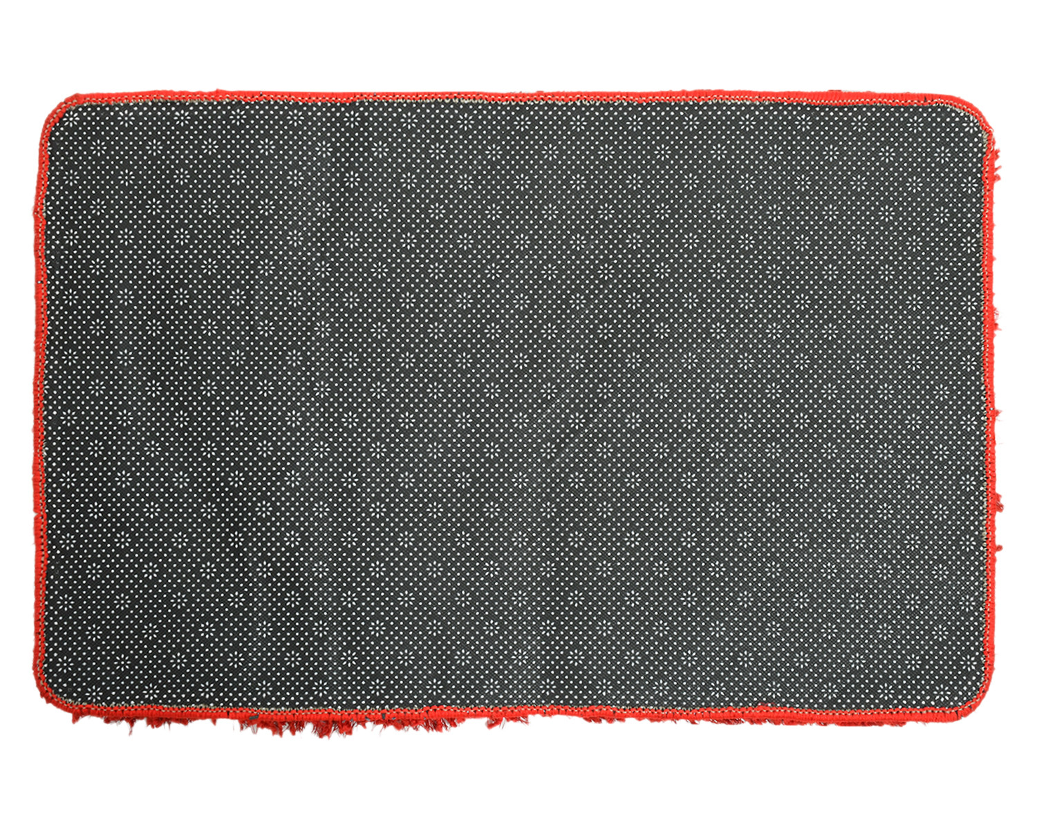 Kuber Industries Designer Multiuses Home Décor Non-Slip Velvet Door Mat (Red)