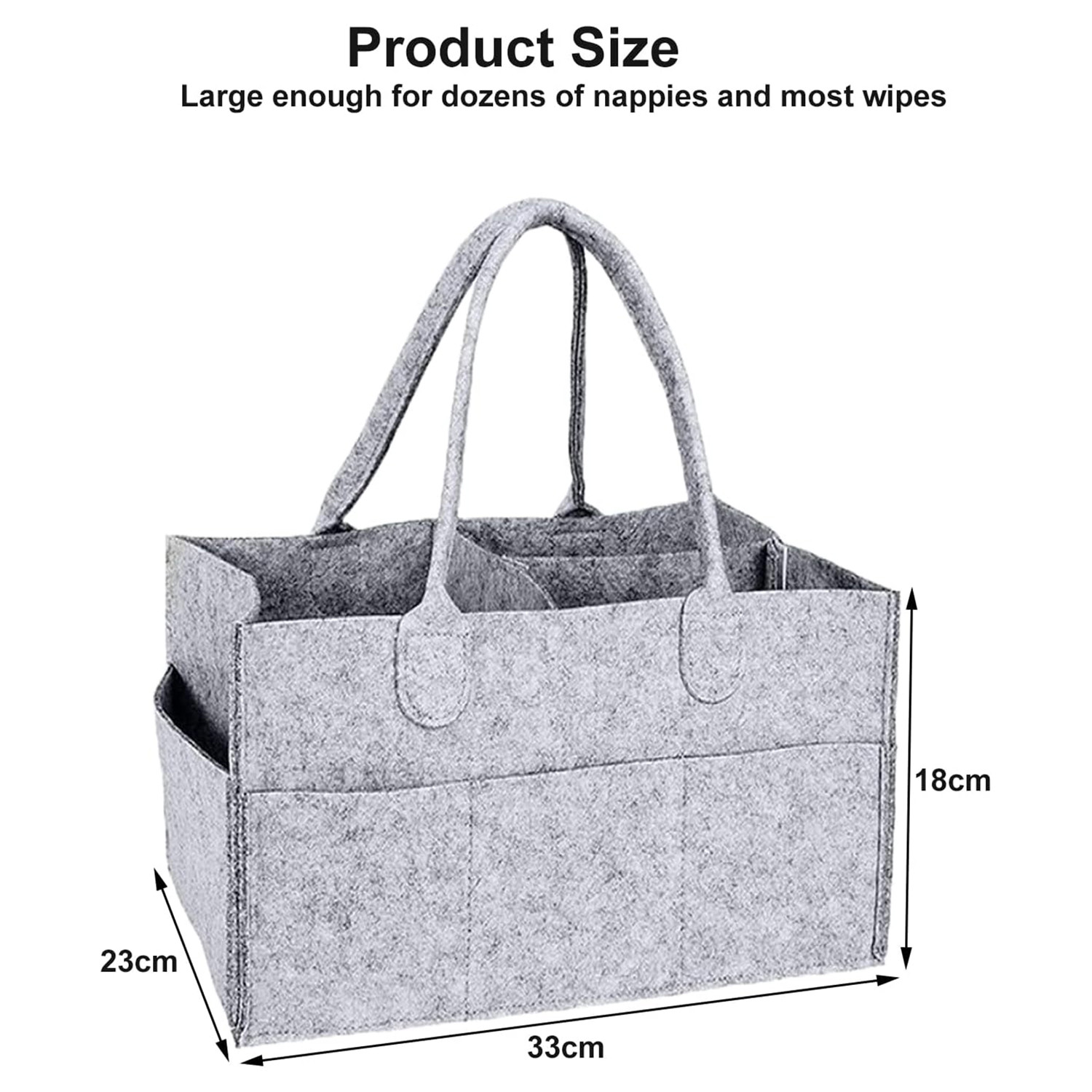 Kuber Industries Diaper Caddy Bag For Travel|Baby Bag For smart mothers|Nursery Storage Foldable Organizer (Grey)