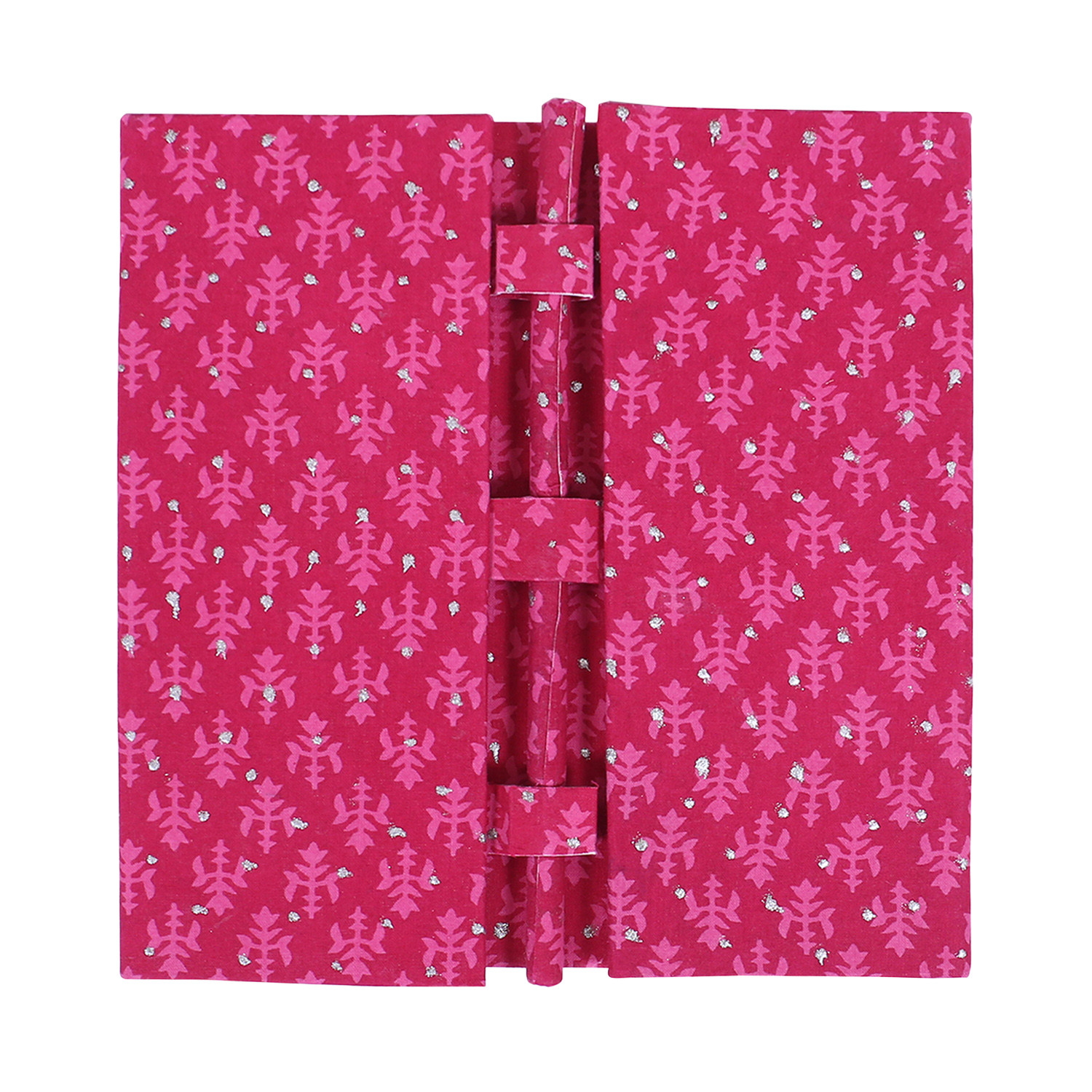 Kuber Industries Diary | Cardboard Travel Notebook | Diary for Journey | Pink Leaf Pen-Diary | Diary for Writing Thoughts & Memories | Relieve Stress | Pink