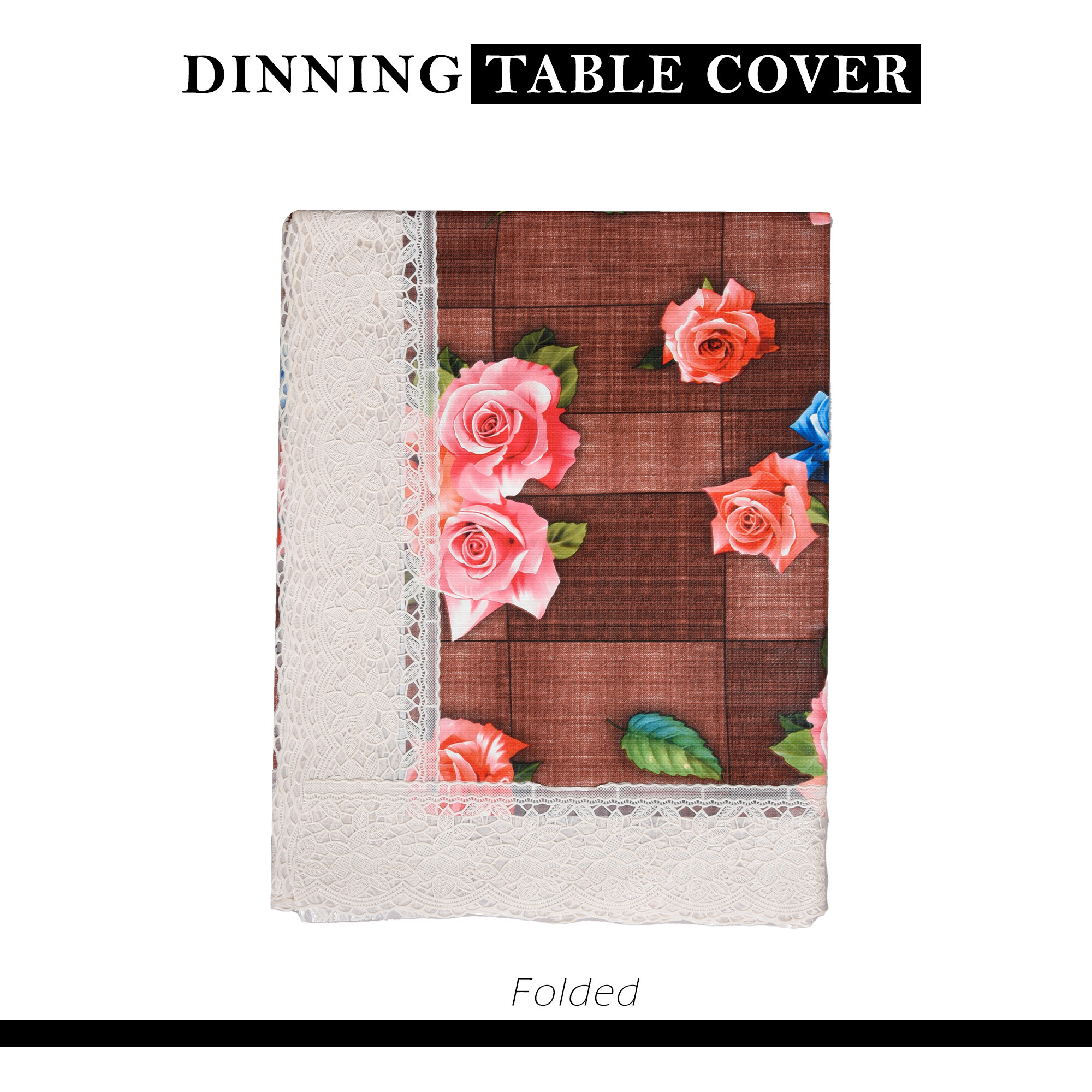 Kuber Industries Dining Table Cover  60x90 Inch  6 Seater Dining Table  PVC Table Cloth  Kitchen Table Cover  Waterproof Table Cover  Table Cloth for Dining Table  Gulab  Maroon