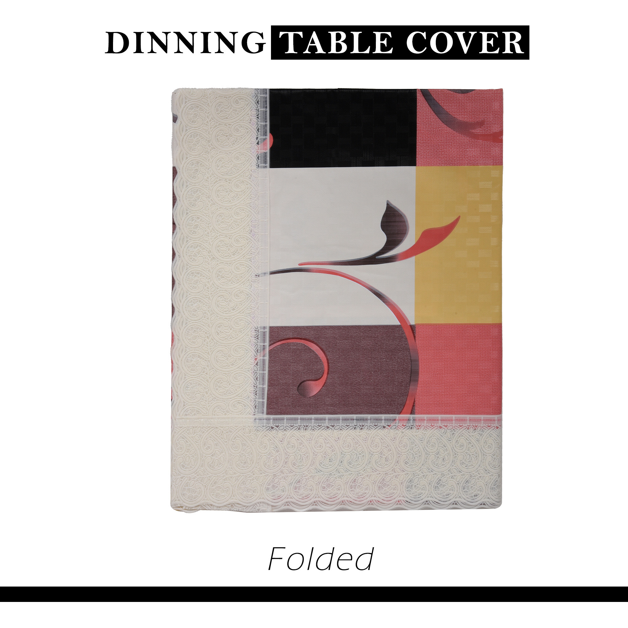 Kuber Industries Dining Table Cover  60x90 Inch  6 Seater Dining Table  PVC Table Cloth  Kitchen Table Cover  Waterproof Table Cover  Table Cloth for Dining Table  Check  Multicolor