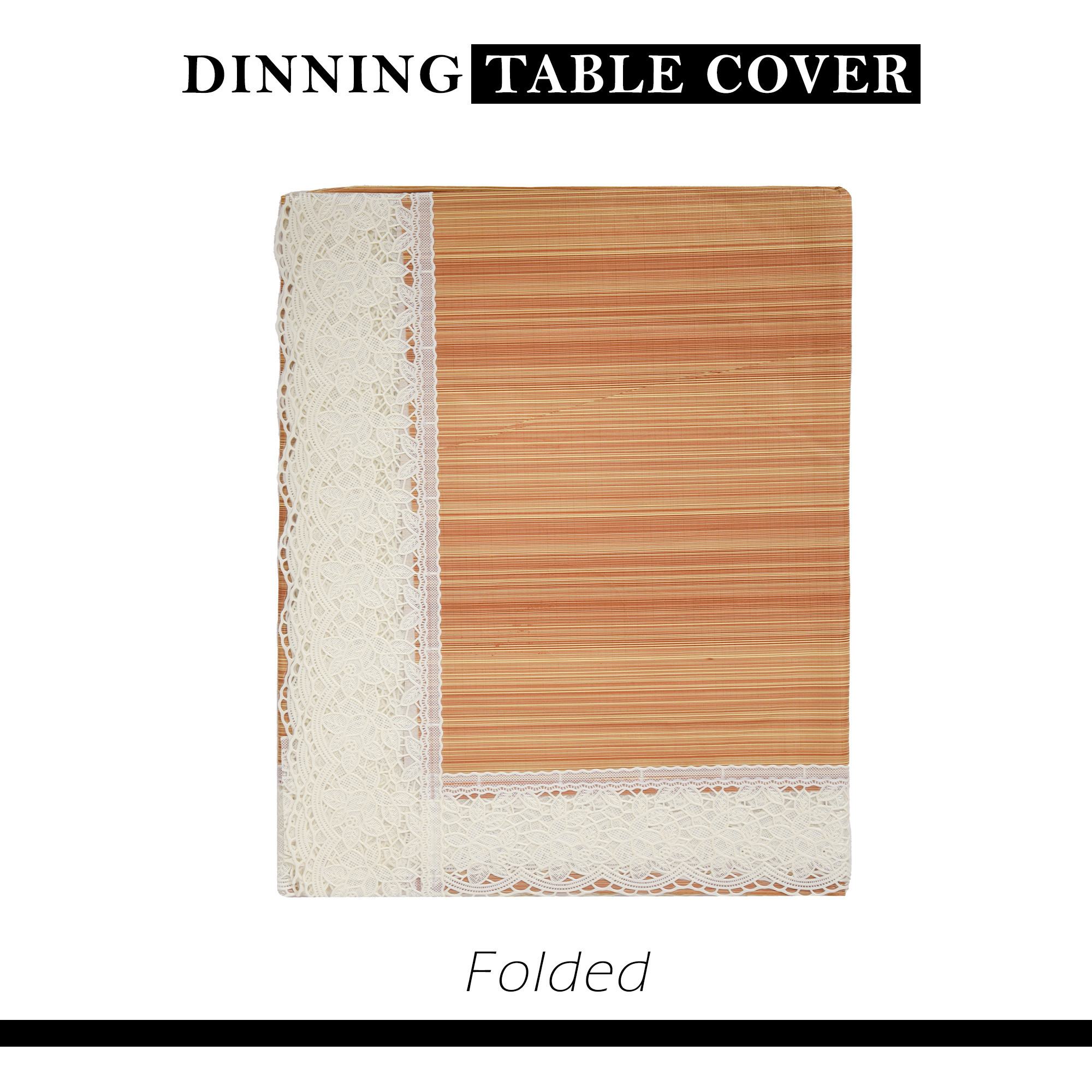 Kuber Industries Dining Table Cover  60x90 Inch  6 Seater Dining Table  PVC Table Cloth  Kitchen Table Cover  Waterproof Table Cover  Table Cloth for Dining Table  Lining  Golden